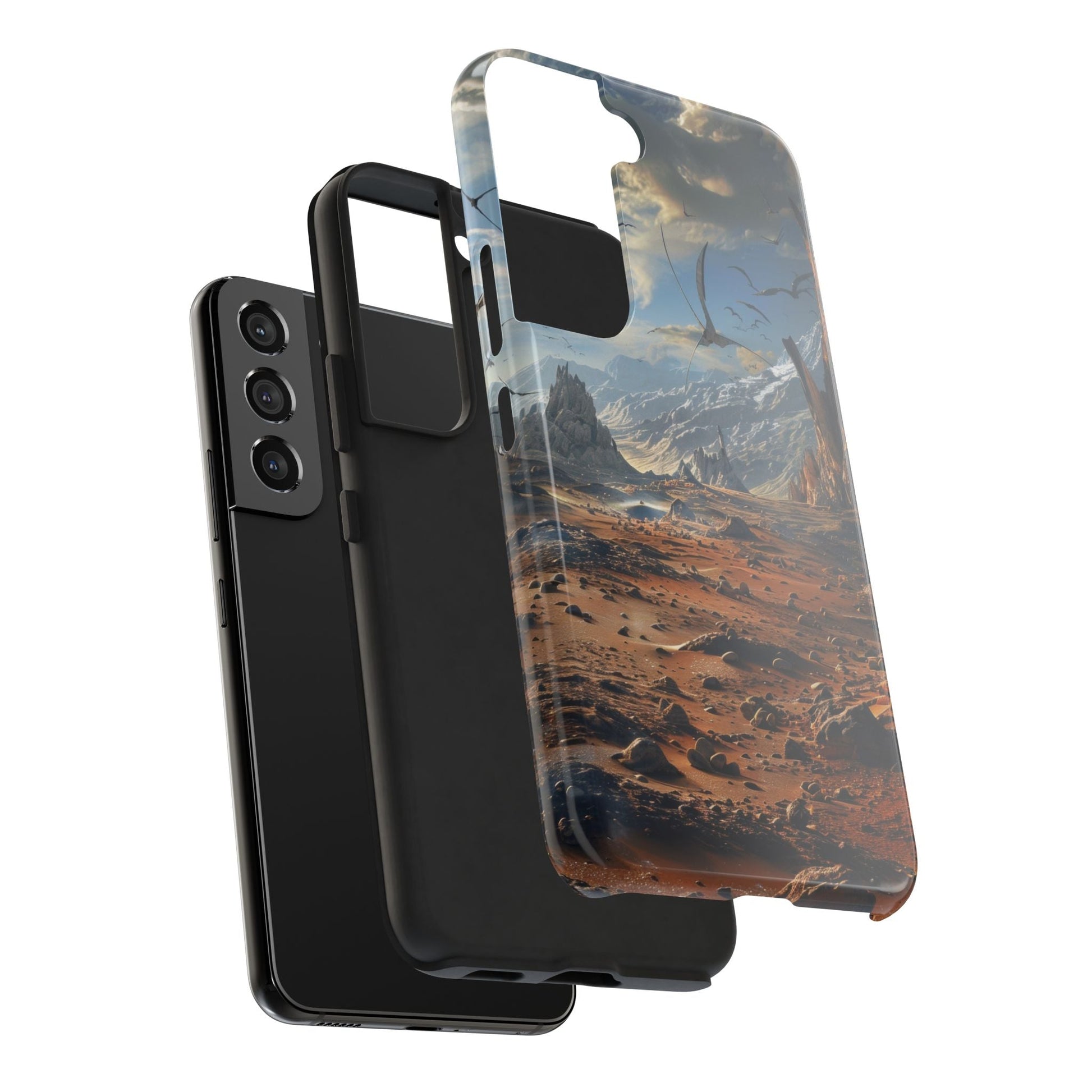 Ridge of Another World — Alien Mountains Phone Case - JDG Visual Arts