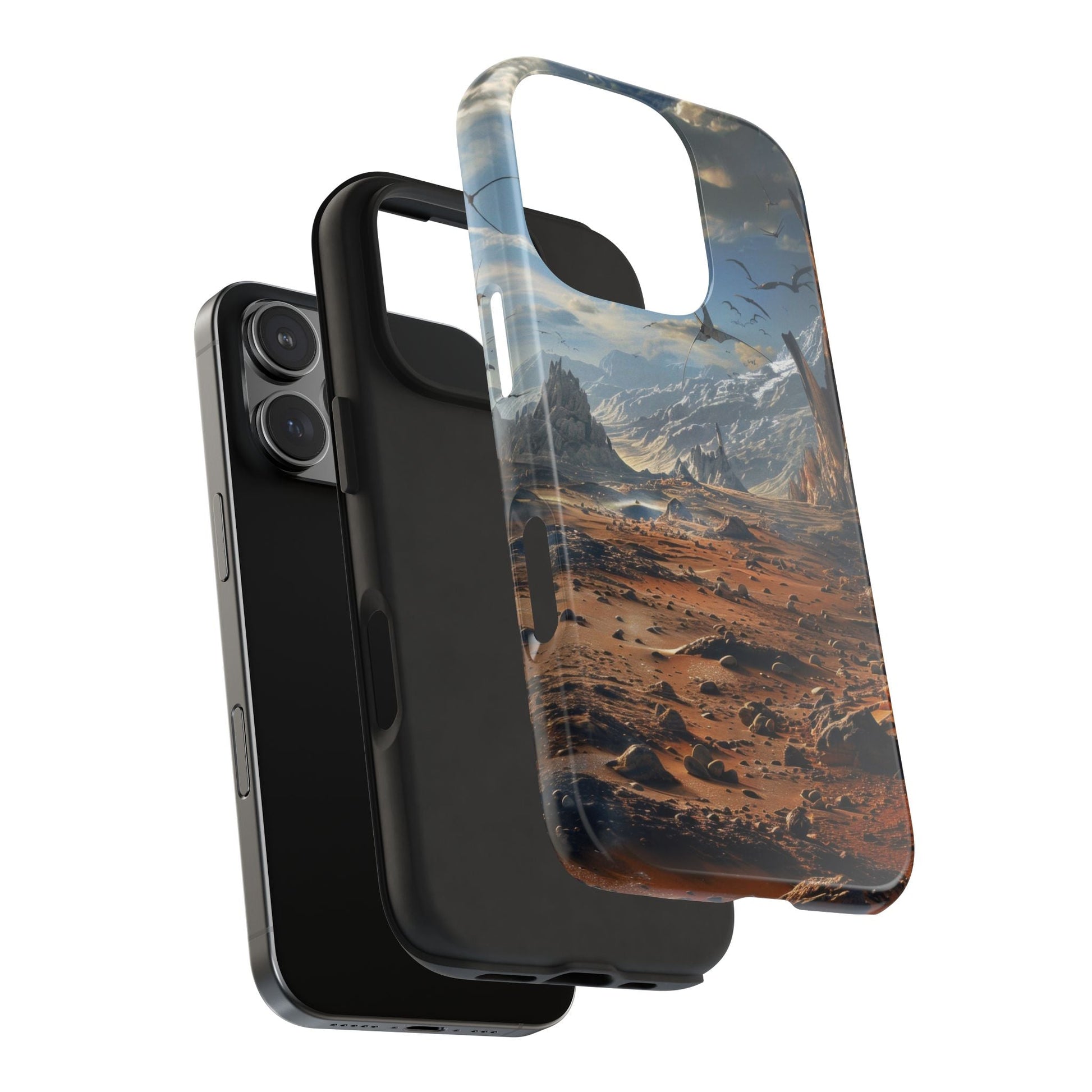 Ridge of Another World — Alien Mountains Phone Case - JDG Visual Arts