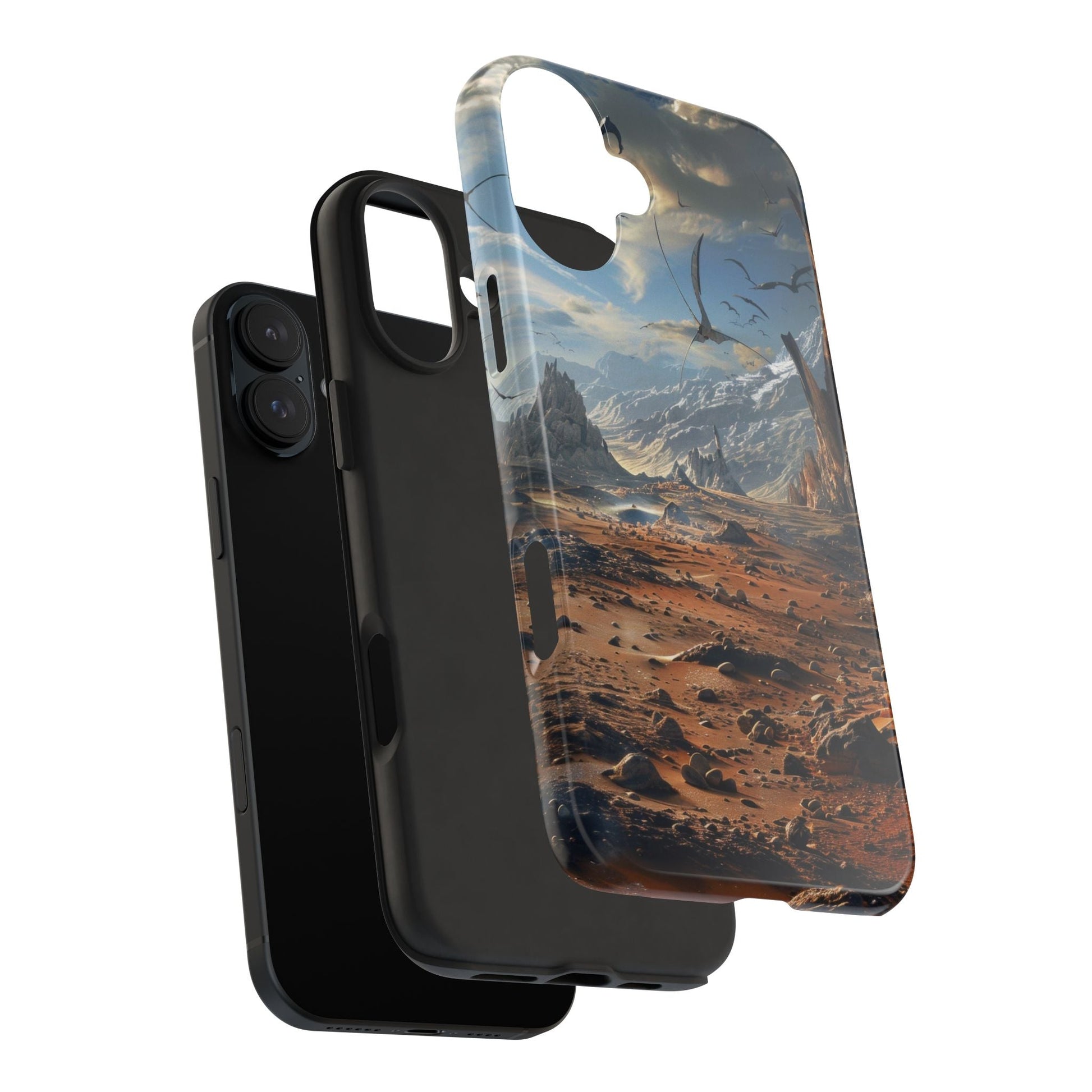 Ridge of Another World — Alien Mountains Phone Case - JDG Visual Arts