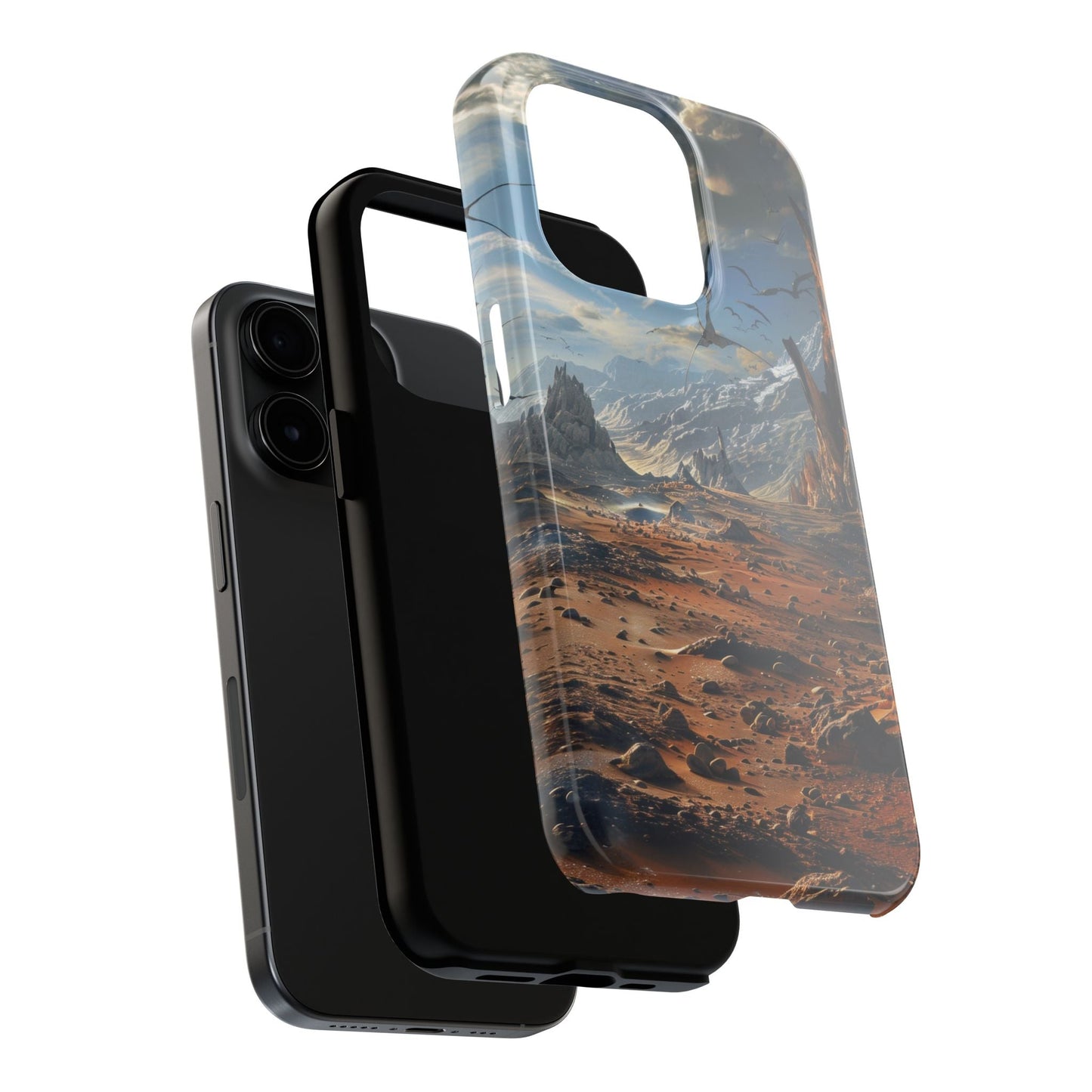 Ridge of Another World — Alien Mountains Phone Case - JDG Visual Arts