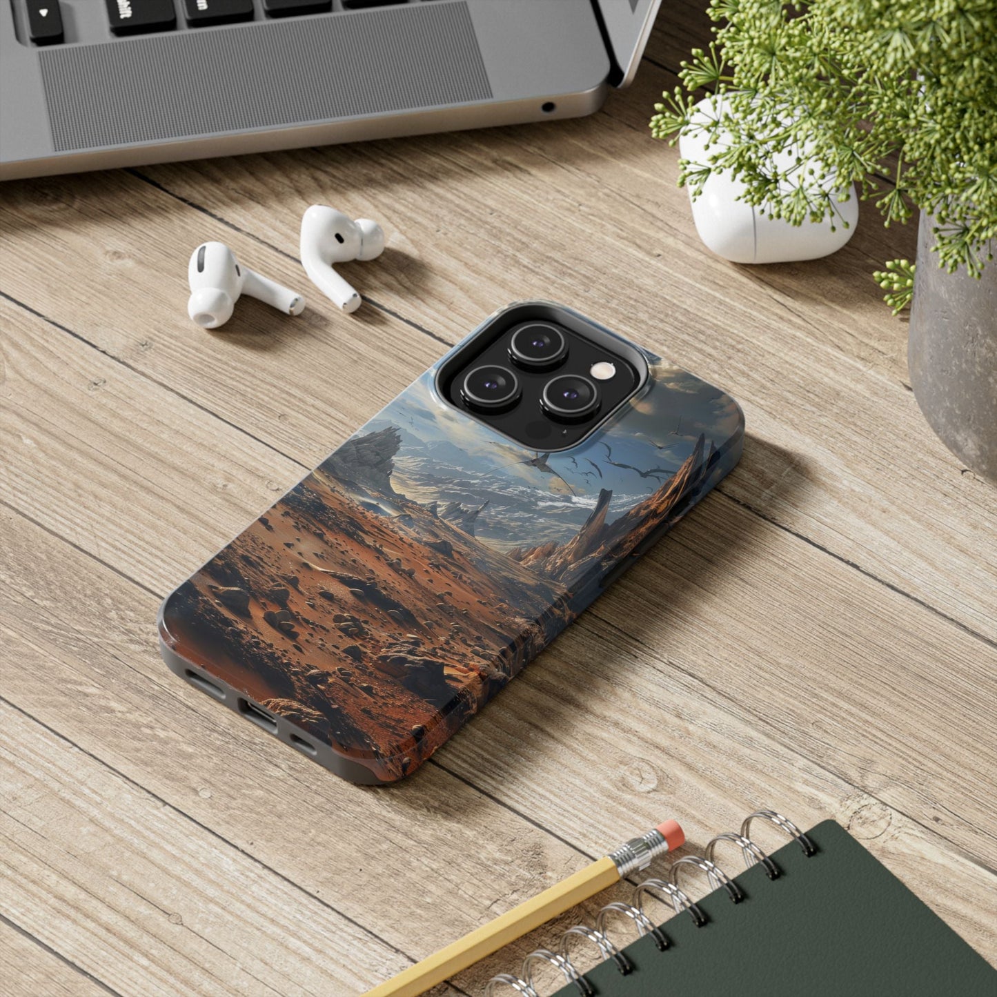 Ridge of Another World — Alien Mountains Phone Case - JDG Visual Arts
