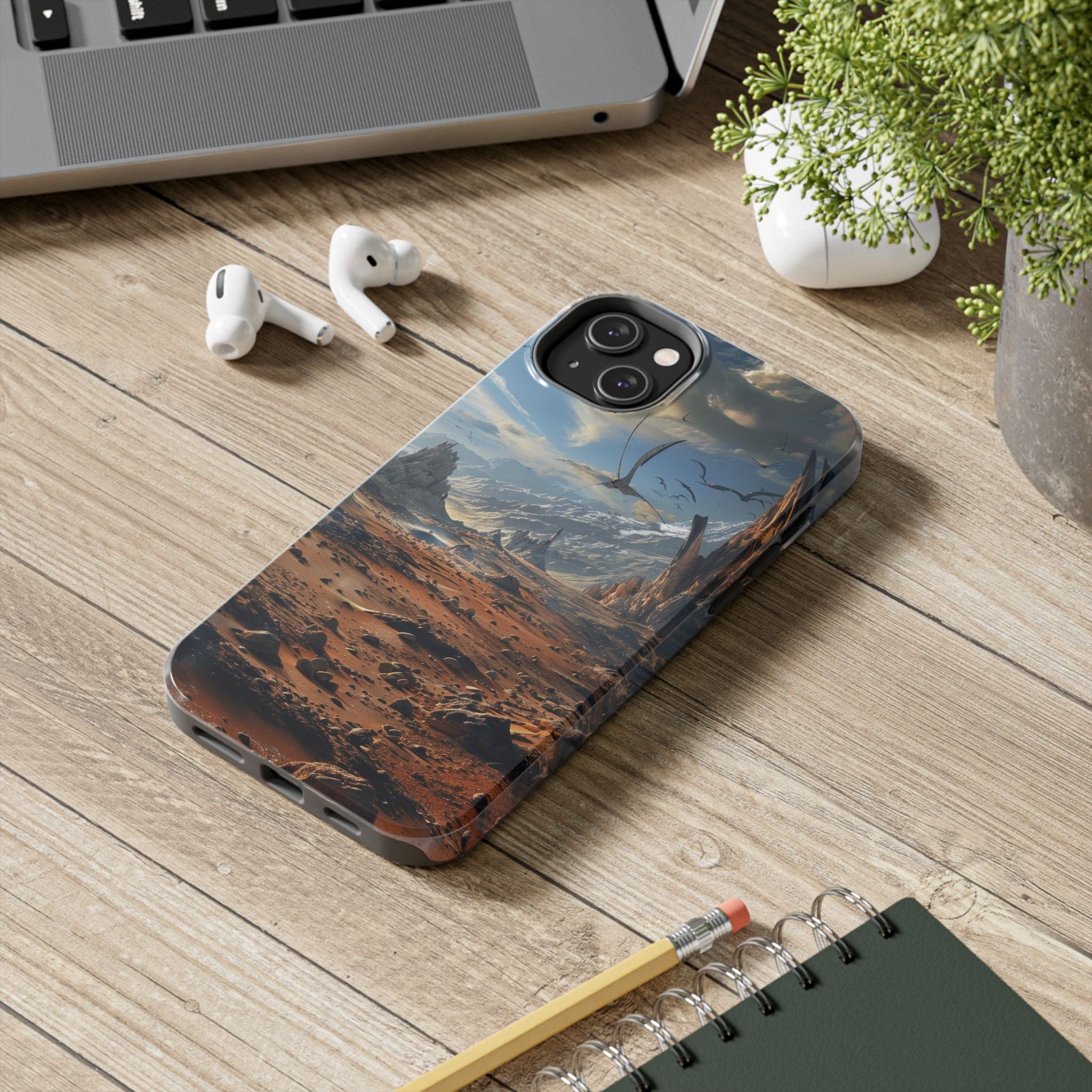 Ridge of Another World — Alien Mountains Phone Case - JDG Visual Arts