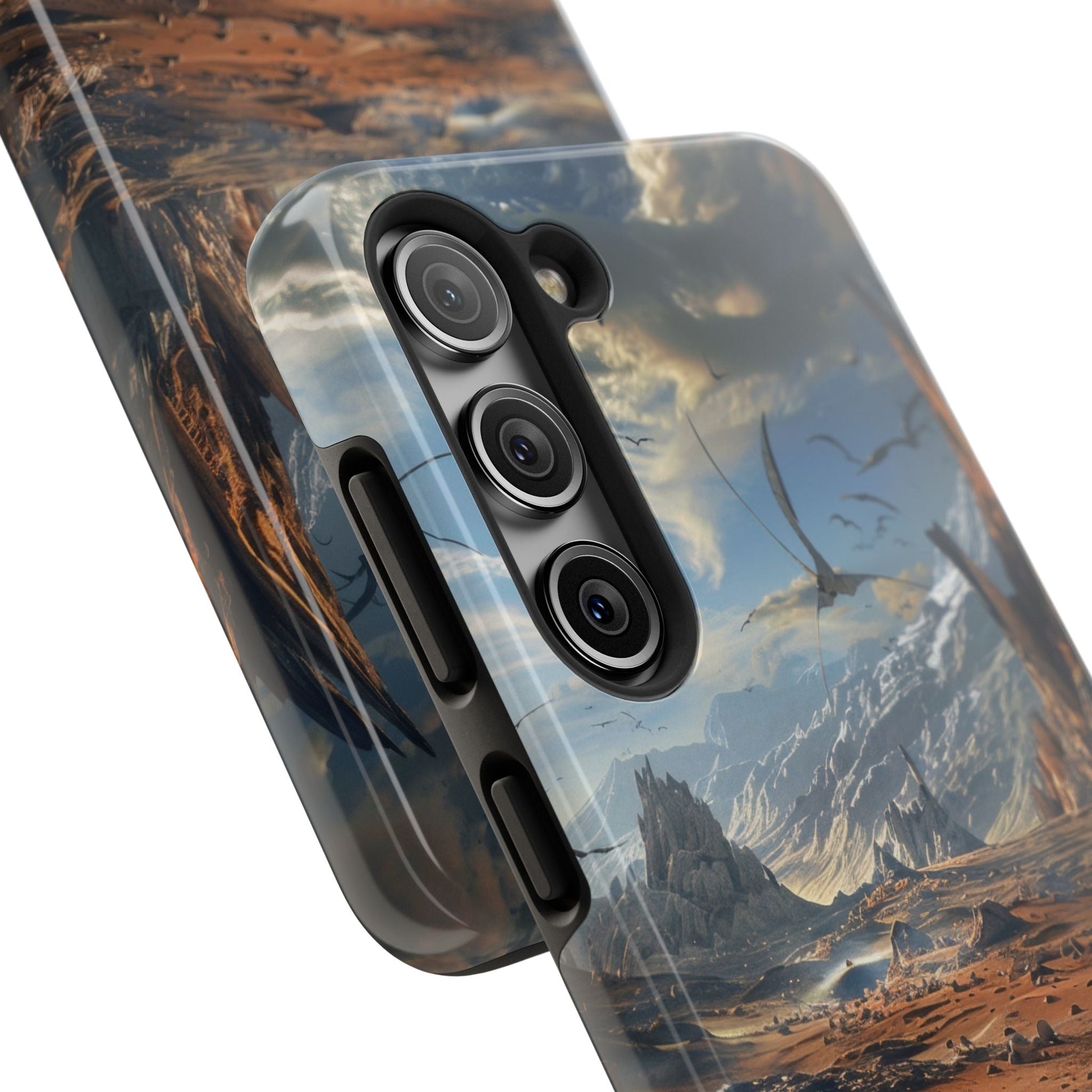 Ridge of Another World — Alien Mountains Phone Case - JDG Visual Arts