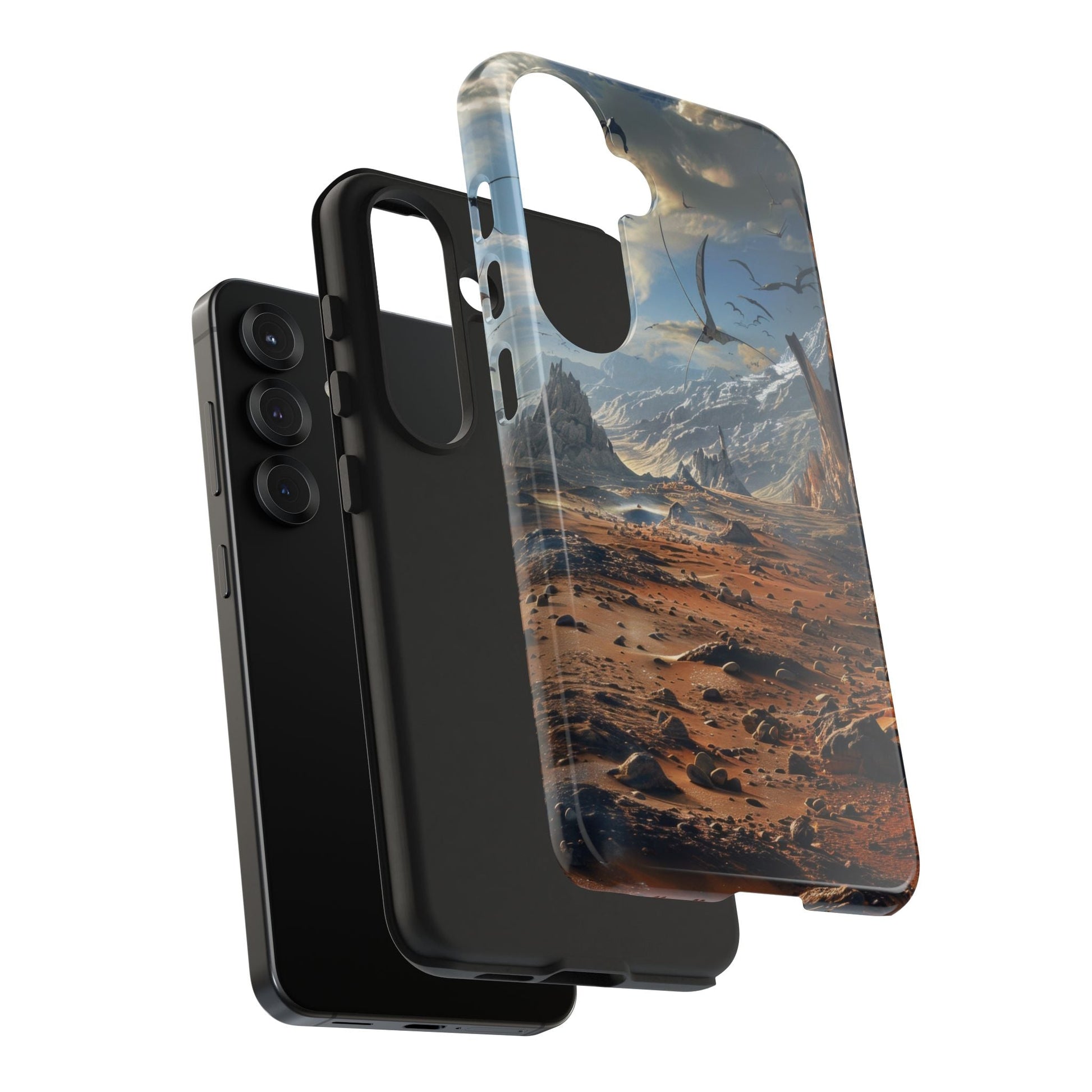 Ridge of Another World — Alien Mountains Phone Case - JDG Visual Arts