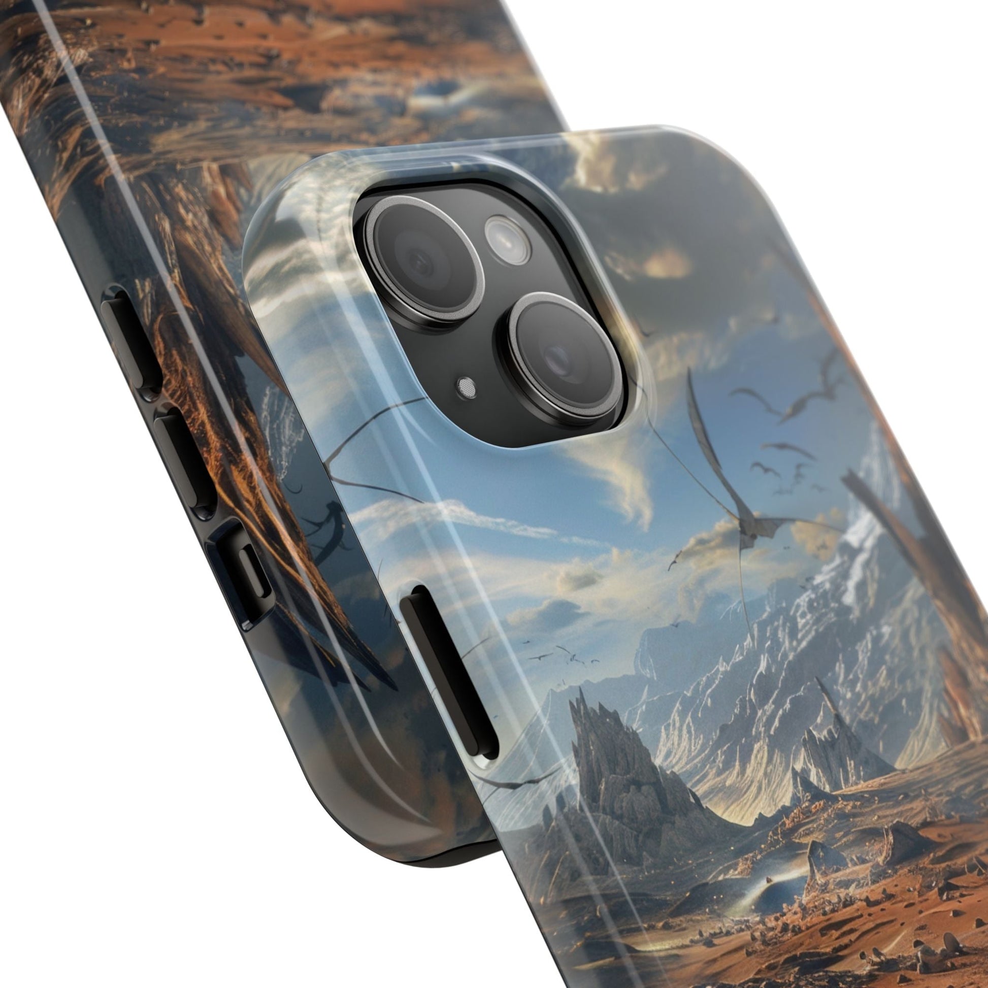 Ridge of Another World — Alien Mountains Phone Case - JDG Visual Arts