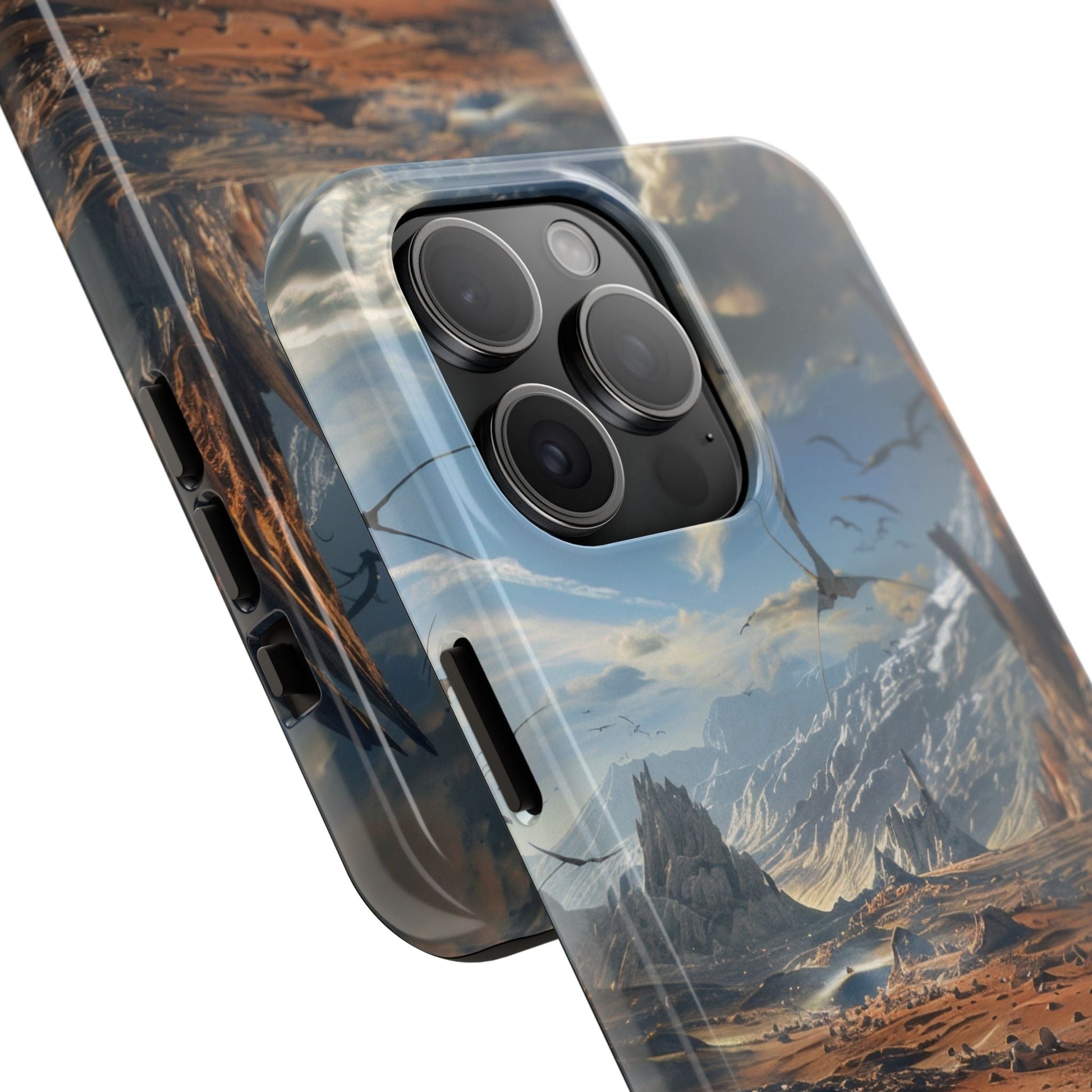Ridge of Another World — Alien Mountains Phone Case - JDG Visual Arts