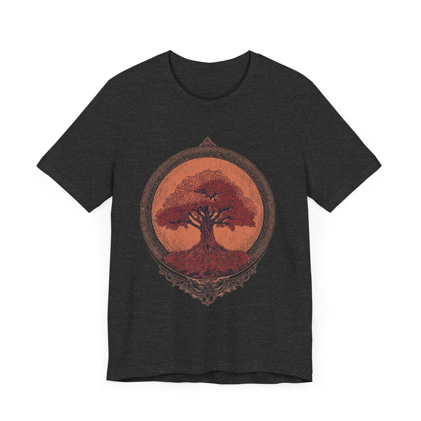Rooted Tree Unisex Jersey Tee - Nature Inspired Graphic T-Shirt for Earth Lovers - JDG Visual Arts