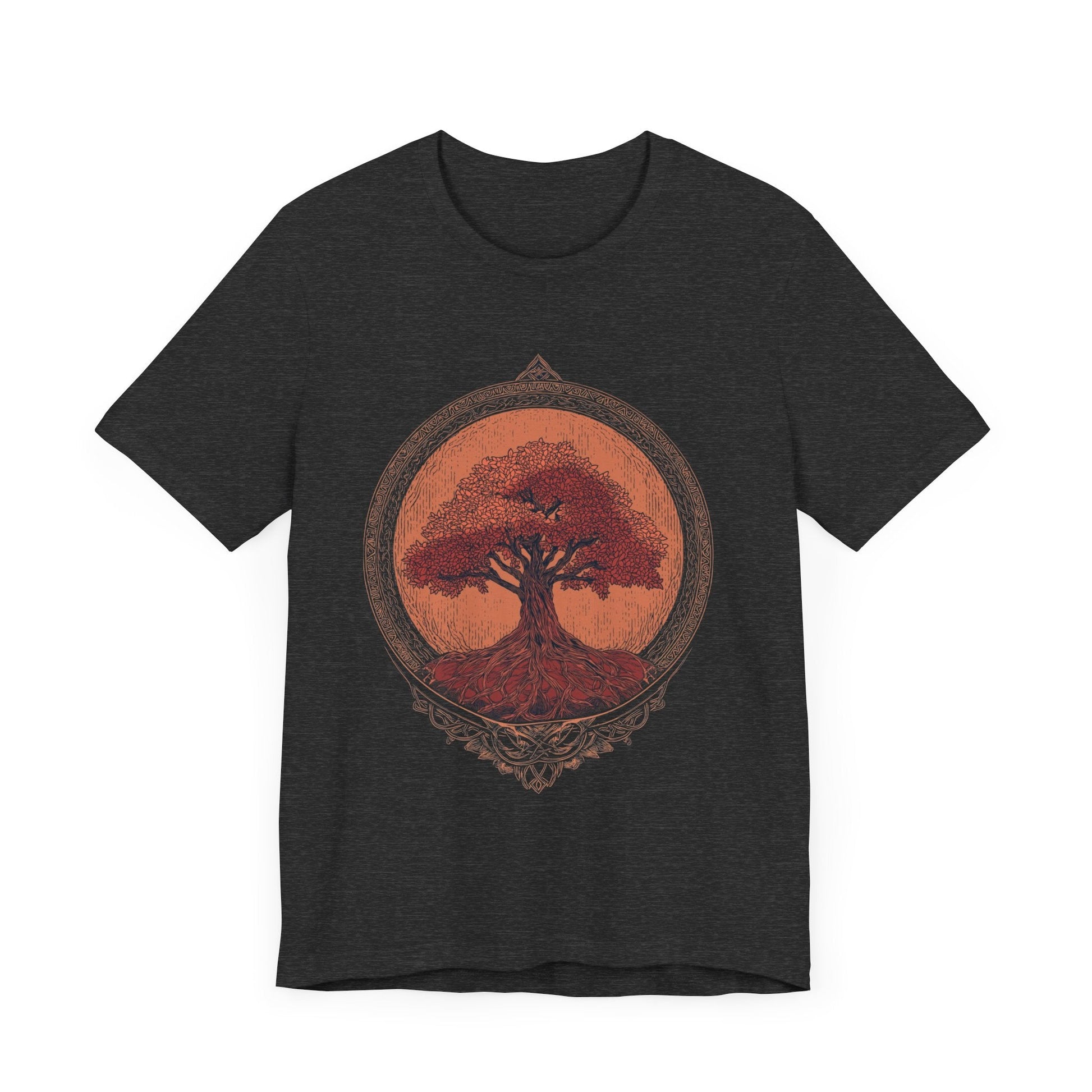 Rooted Tree Unisex Jersey Tee - Nature Inspired Graphic T-Shirt for Earth Lovers - JDG Visual Arts