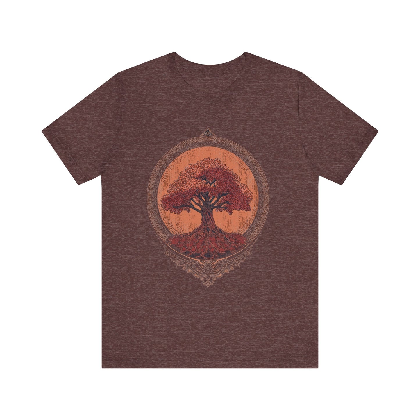 Rooted Tree Unisex Jersey Tee - Nature Inspired Graphic T-Shirt for Earth Lovers - JDG Visual Arts