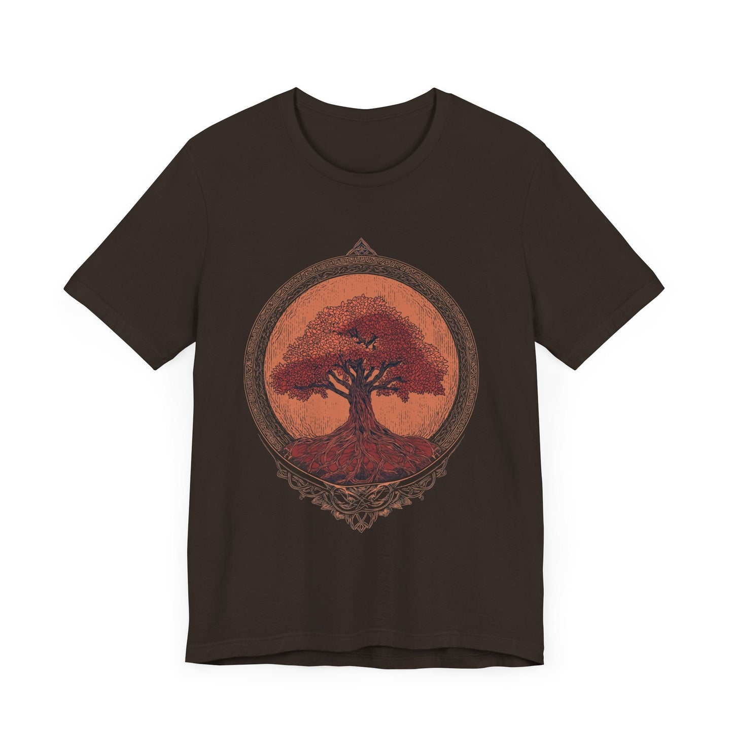 Rooted Tree Unisex Jersey Tee - Nature Inspired Graphic T-Shirt for Earth Lovers - JDG Visual Arts