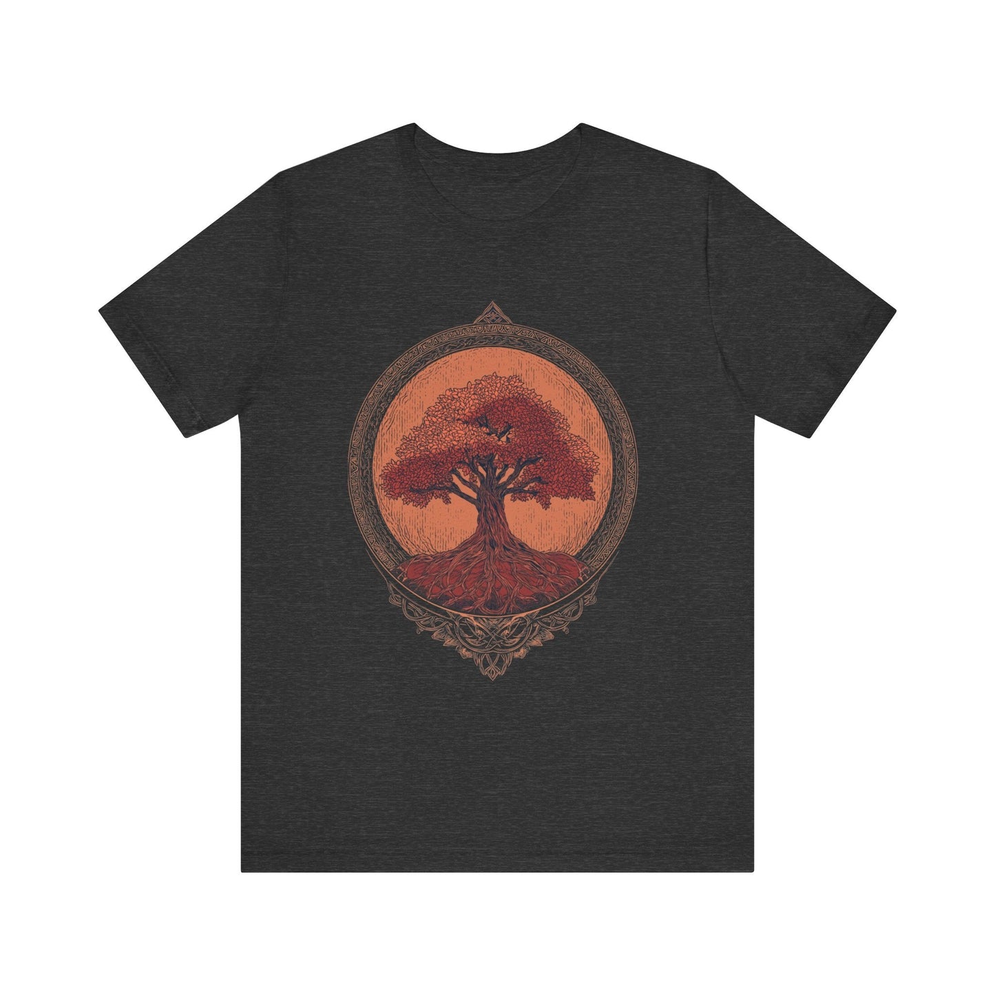 Rooted Tree Unisex Jersey Tee - Nature Inspired Graphic T-Shirt for Earth Lovers - JDG Visual Arts