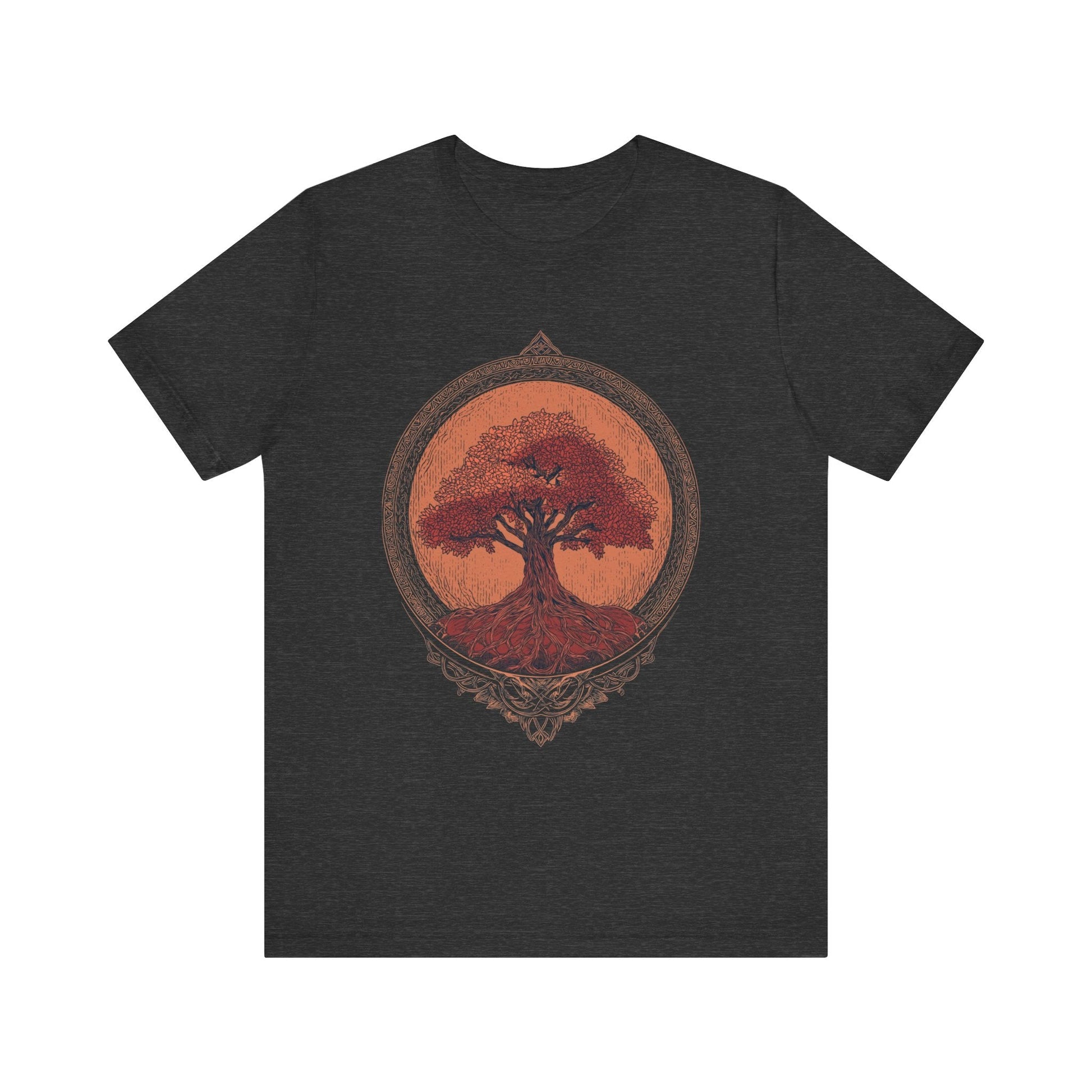 Rooted Tree Unisex Jersey Tee - Nature Inspired Graphic T-Shirt for Earth Lovers - JDG Visual Arts