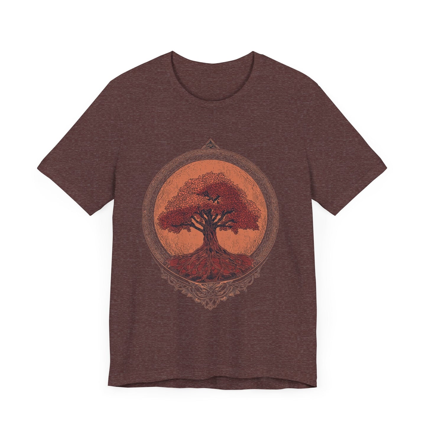 Rooted Tree Unisex Jersey Tee - Nature Inspired Graphic T-Shirt for Earth Lovers - JDG Visual Arts