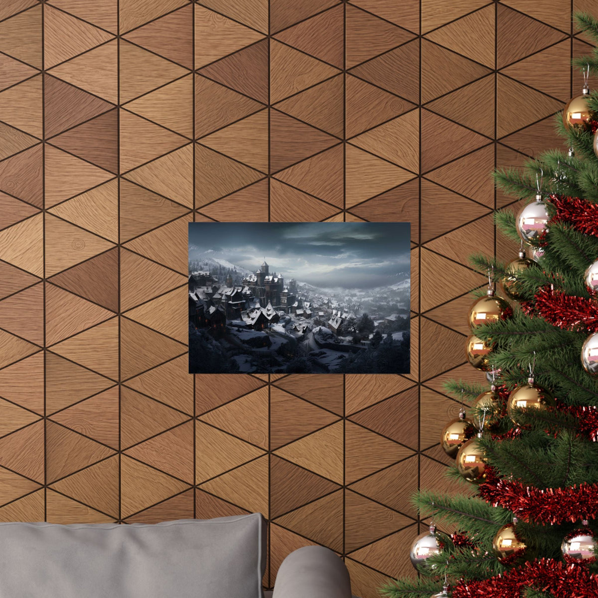 Snow Over the Old Town Poster - JG Visual Arts