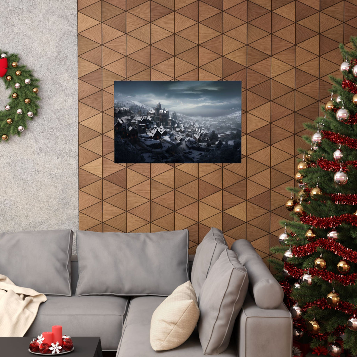Snow Over the Old Town Poster - JG Visual Arts