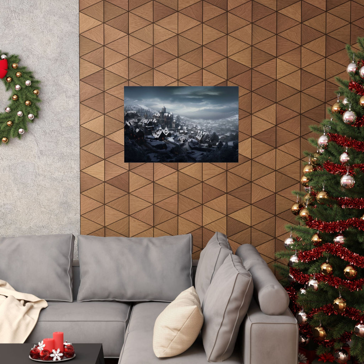 Snow Over the Old Town Poster - JG Visual Arts