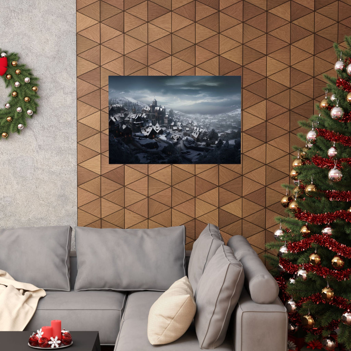 Snow Over the Old Town Poster - JG Visual Arts