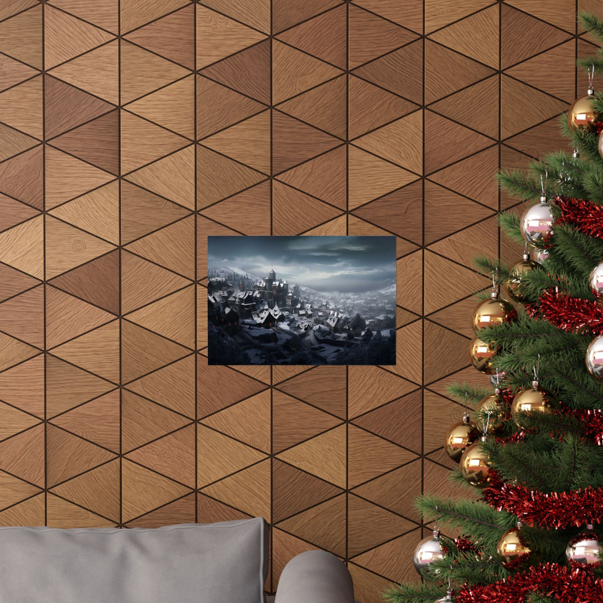 Snow Over the Old Town Poster - JG Visual Arts