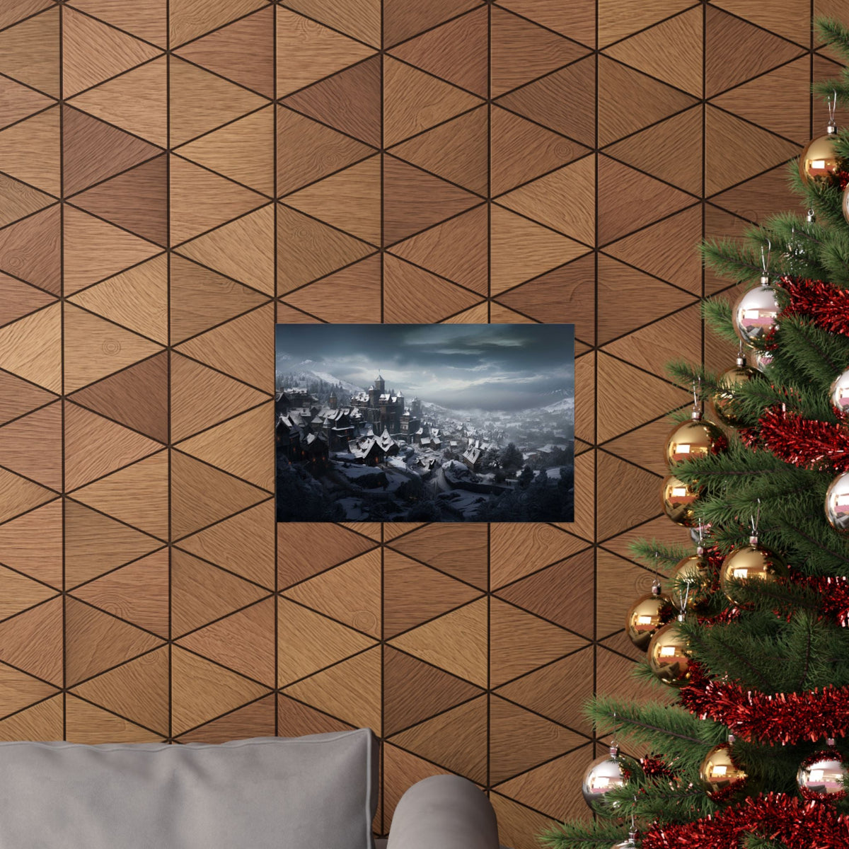 Snow Over the Old Town Poster - JG Visual Arts