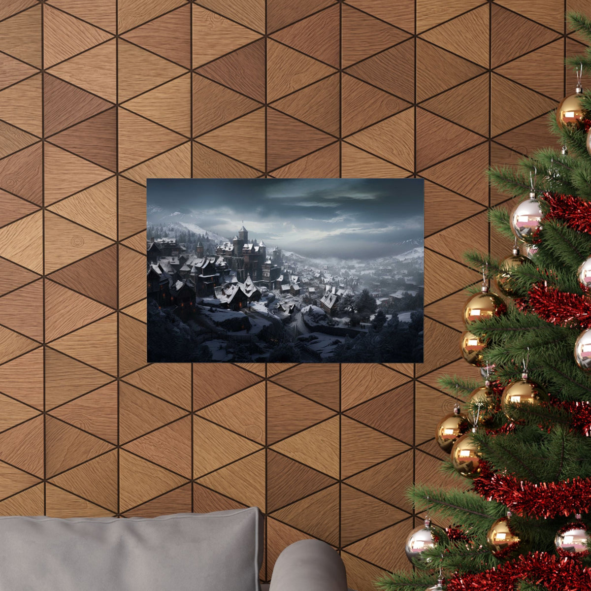 Snow Over the Old Town Poster - JG Visual Arts