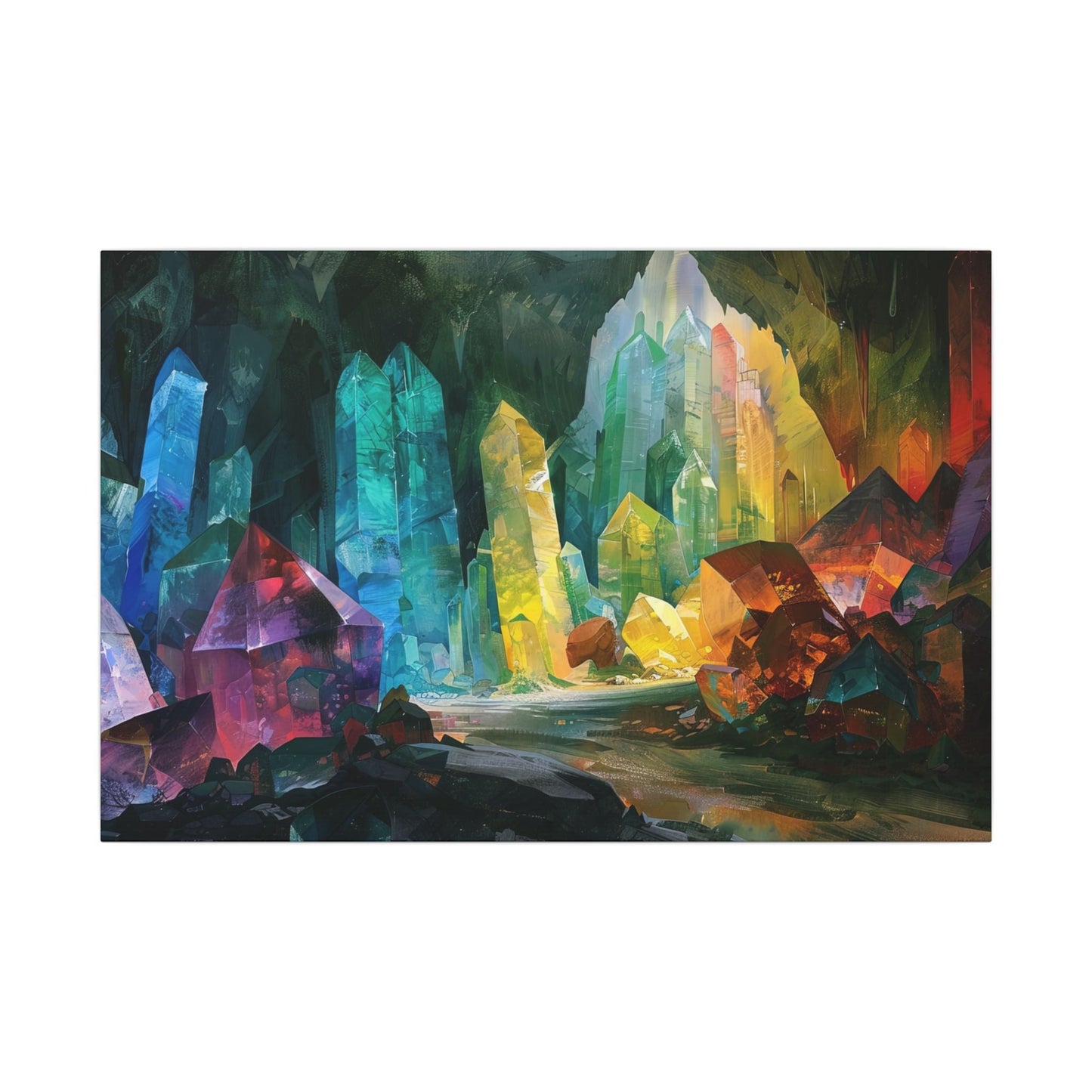 The Crystal Hollow — Cavern of Light Canvas - JG Visual Arts