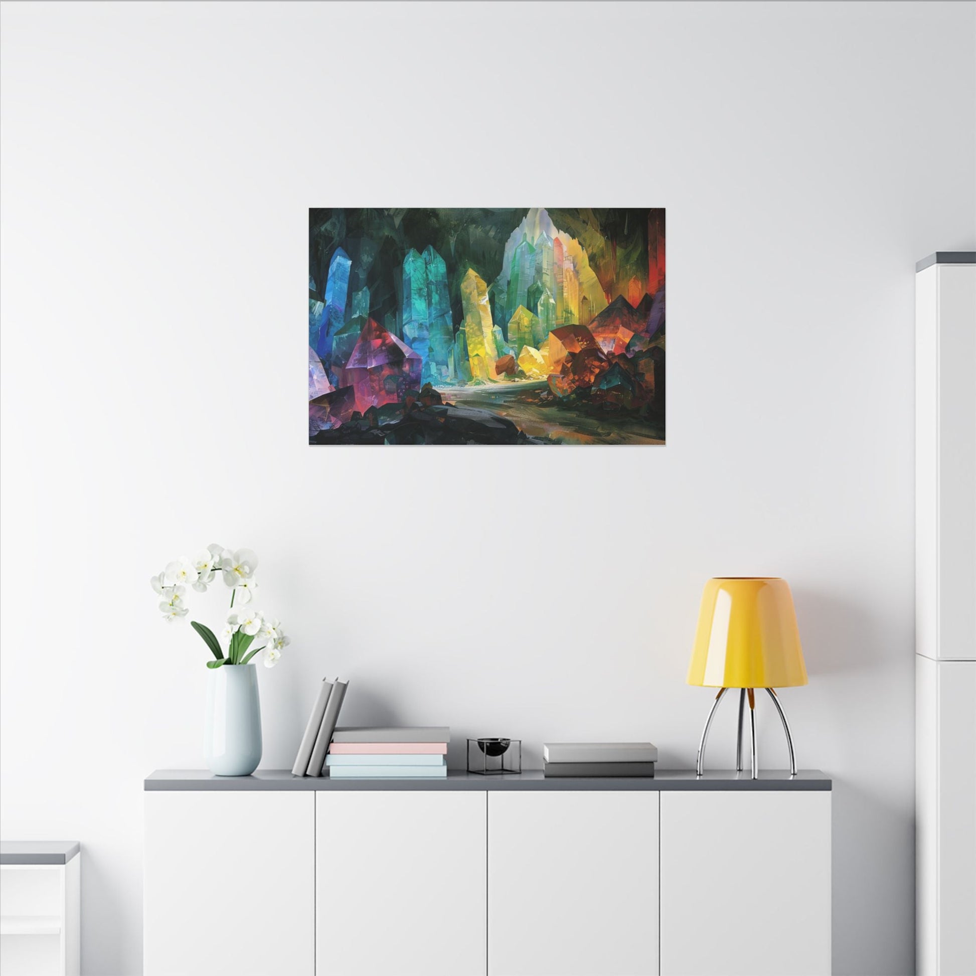 The Crystal Hollow — Cavern of Light Canvas - JG Visual Arts