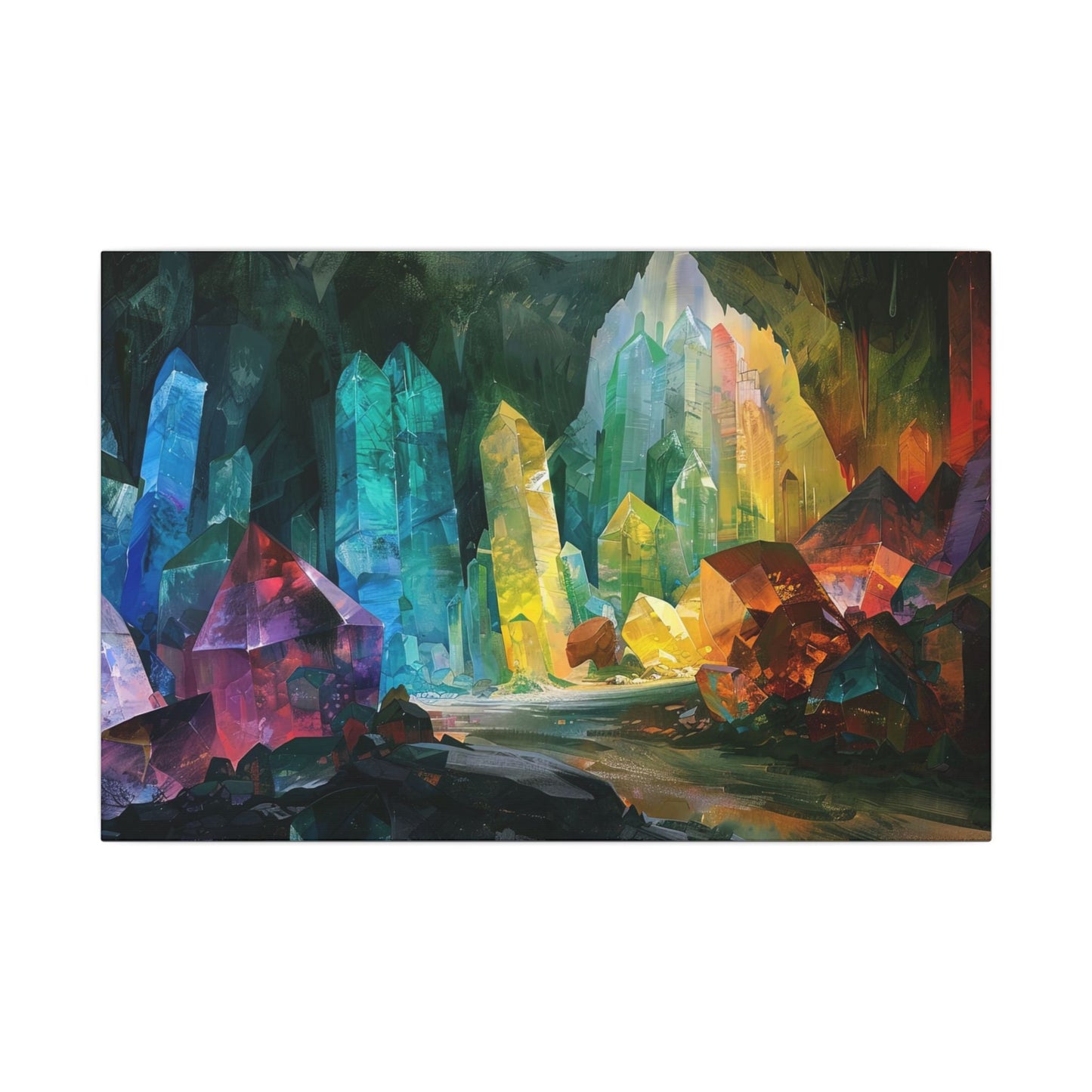 The Crystal Hollow — Cavern of Light Canvas - JG Visual Arts