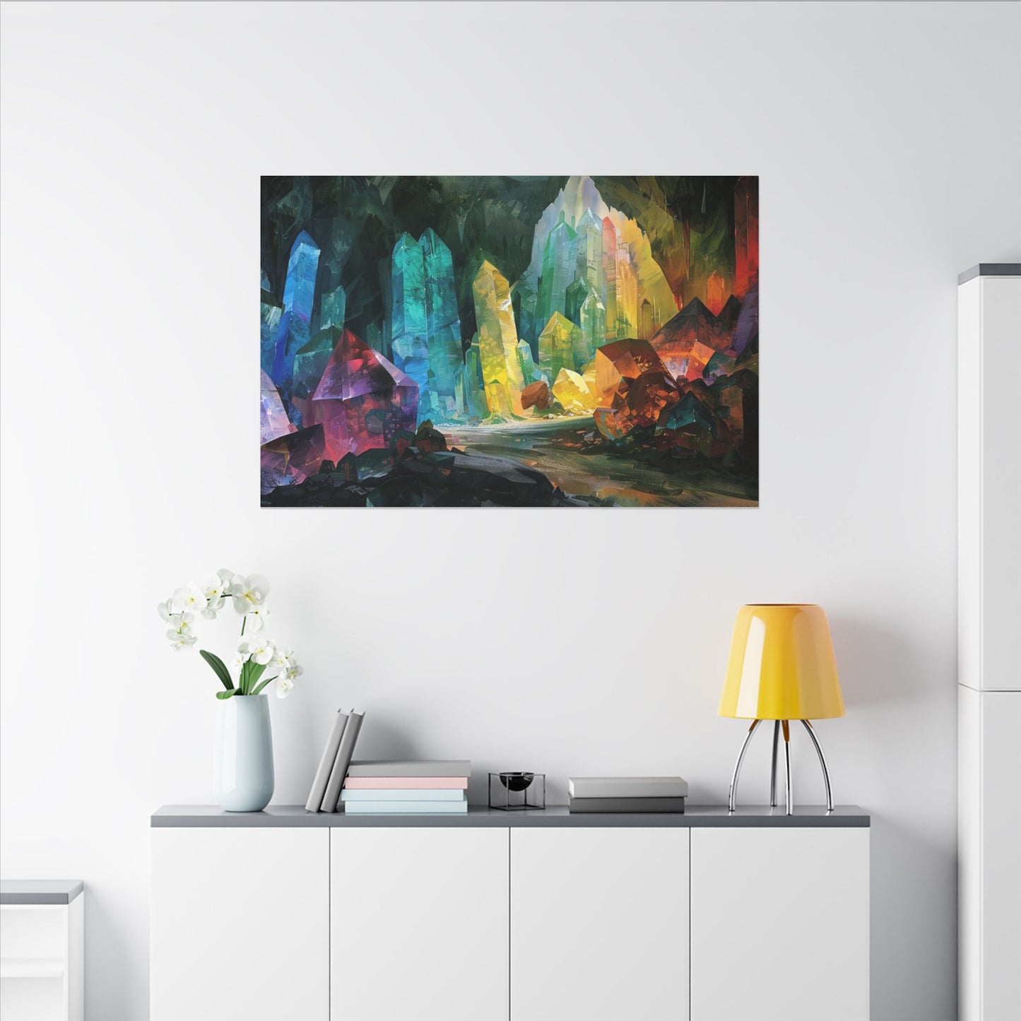 The Crystal Hollow — Cavern of Light Canvas - JG Visual Arts