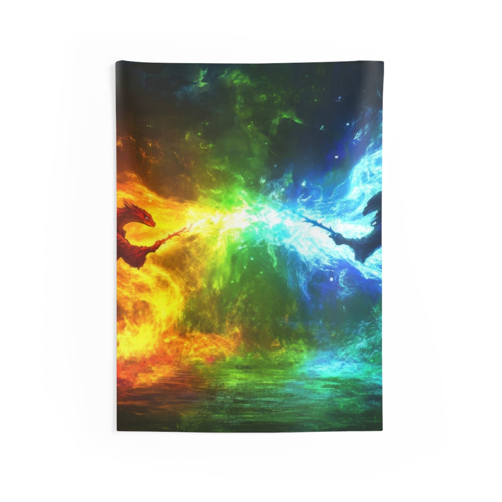 The Duel Arcane — Wizard Battle Tapestry - JG Visual Arts