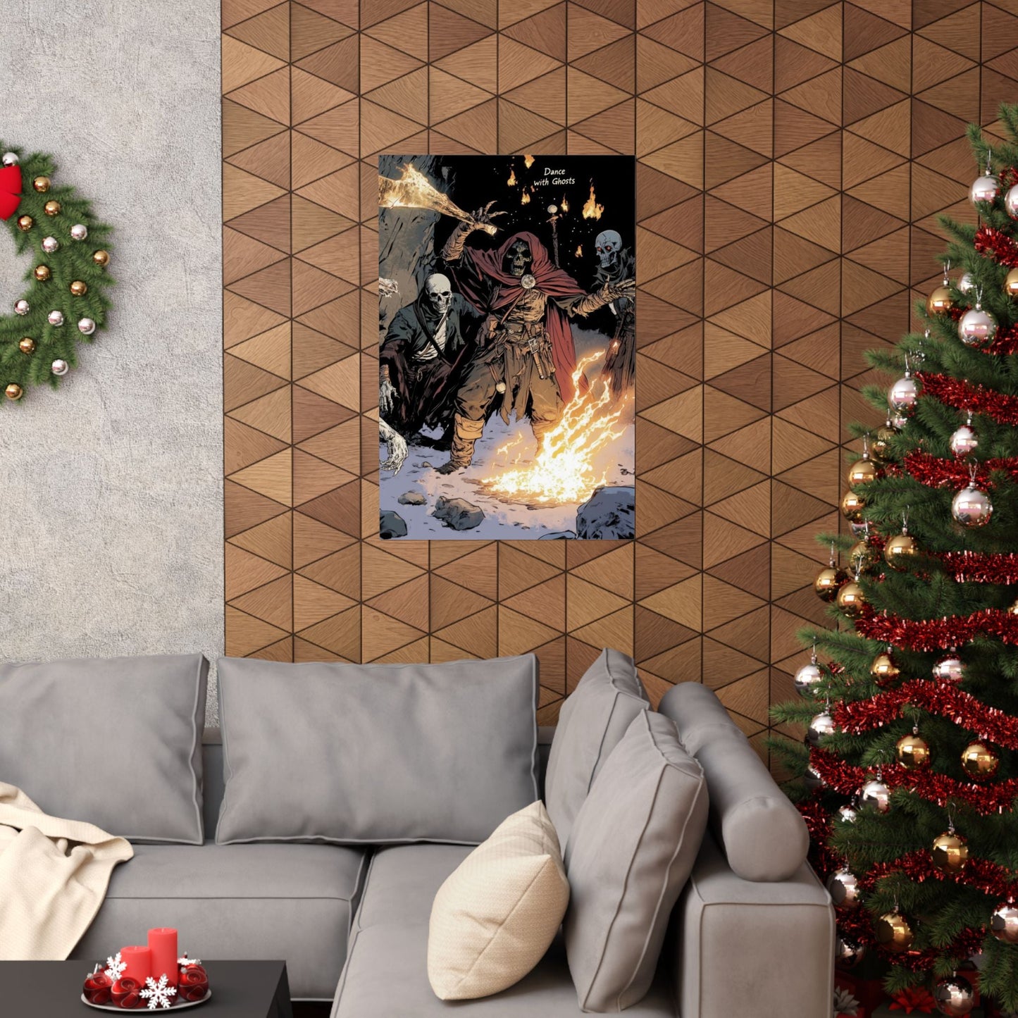 The Flame Conjurer — Hooded Skeleton Poster - JG Visual Arts