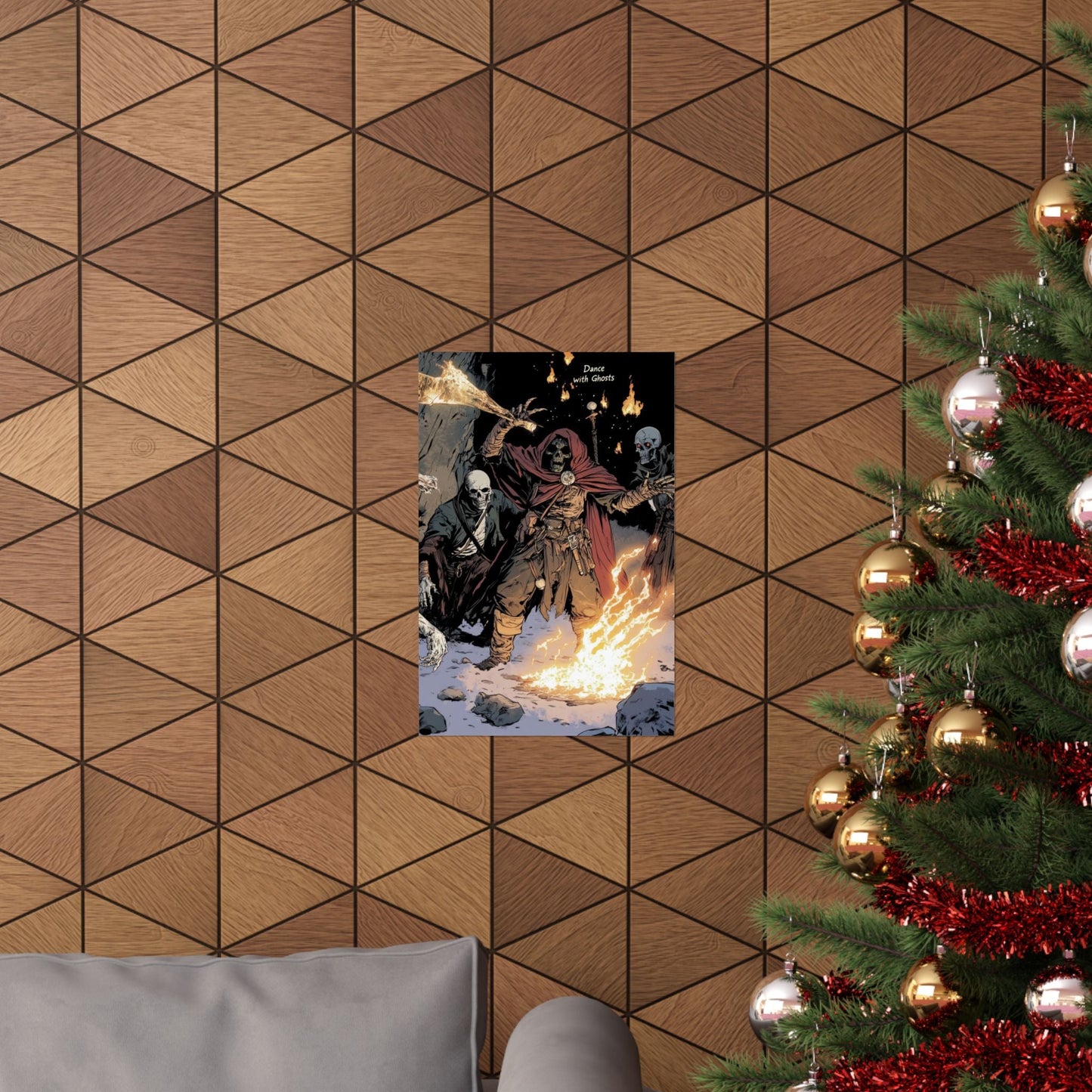 The Flame Conjurer — Hooded Skeleton Poster - JG Visual Arts