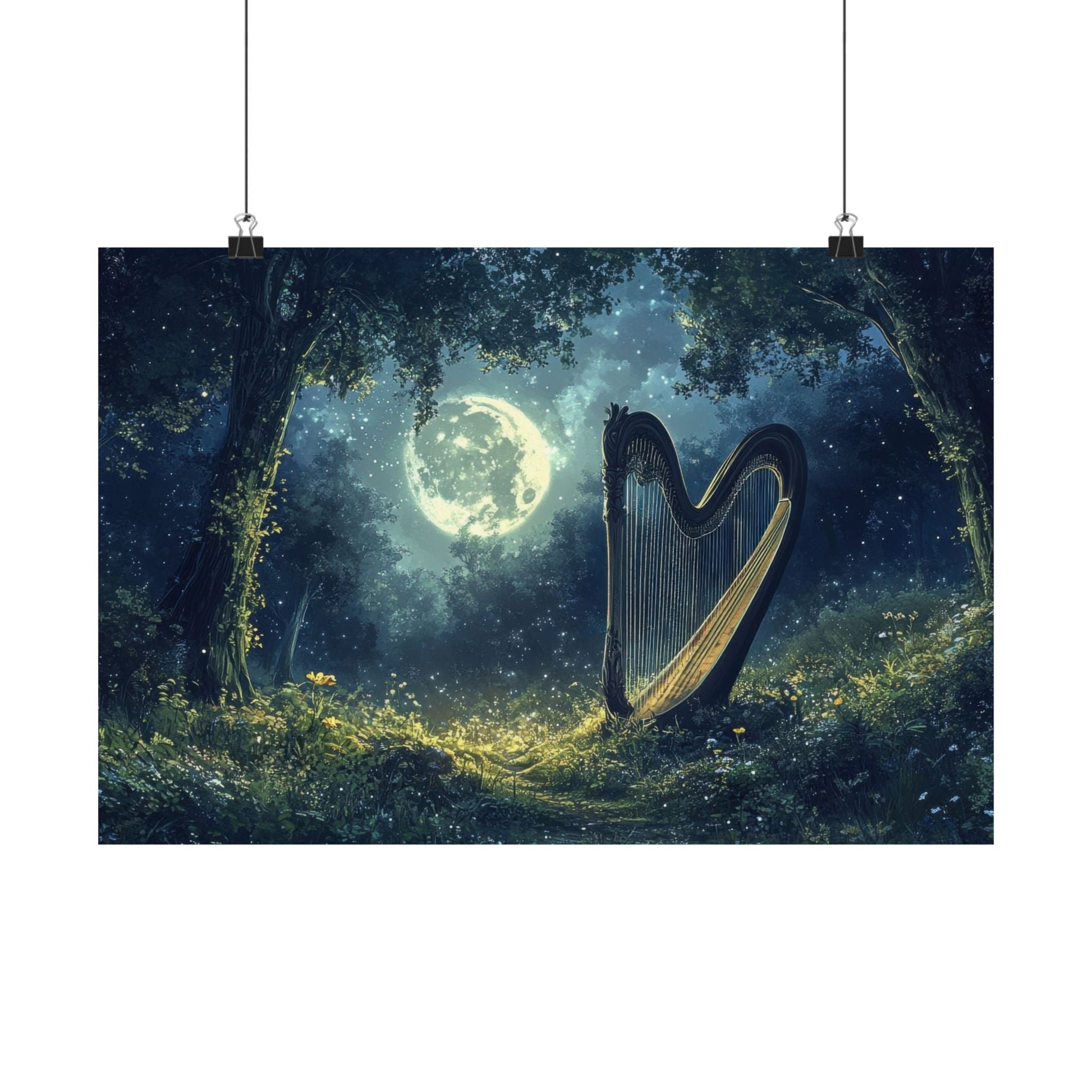 The Forest Harp Poster - JG Visual Arts