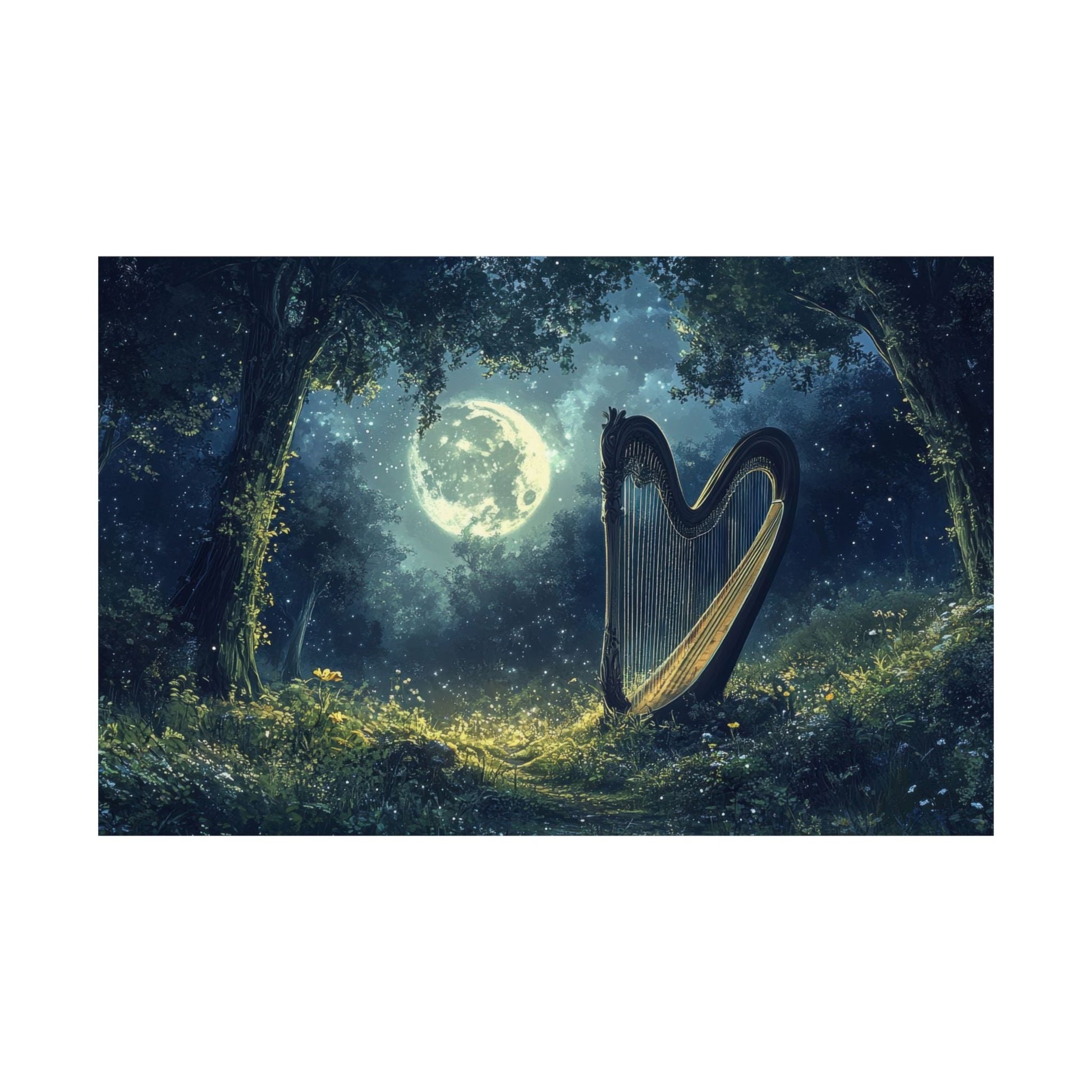 The Forest Harp Poster - JG Visual Arts