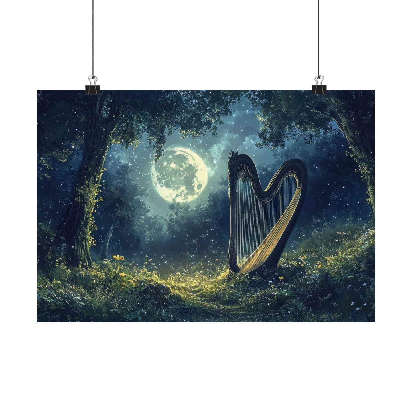 The Forest Harp Poster - JG Visual Arts