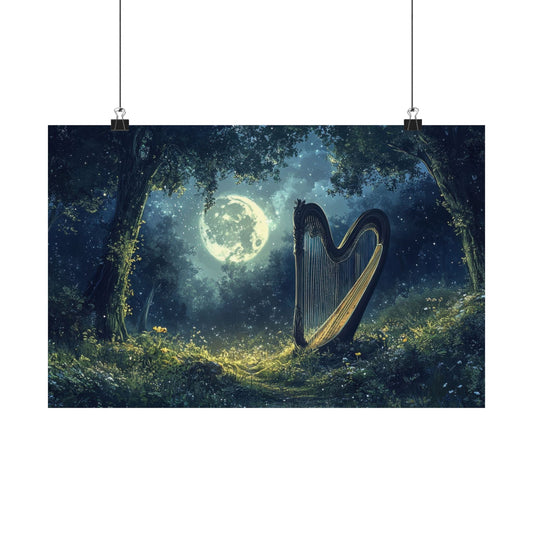 The Forest Harp Poster - JG Visual Arts