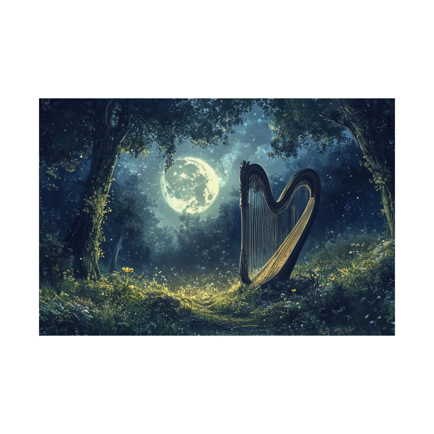 The Forest Harp Poster - JG Visual Arts