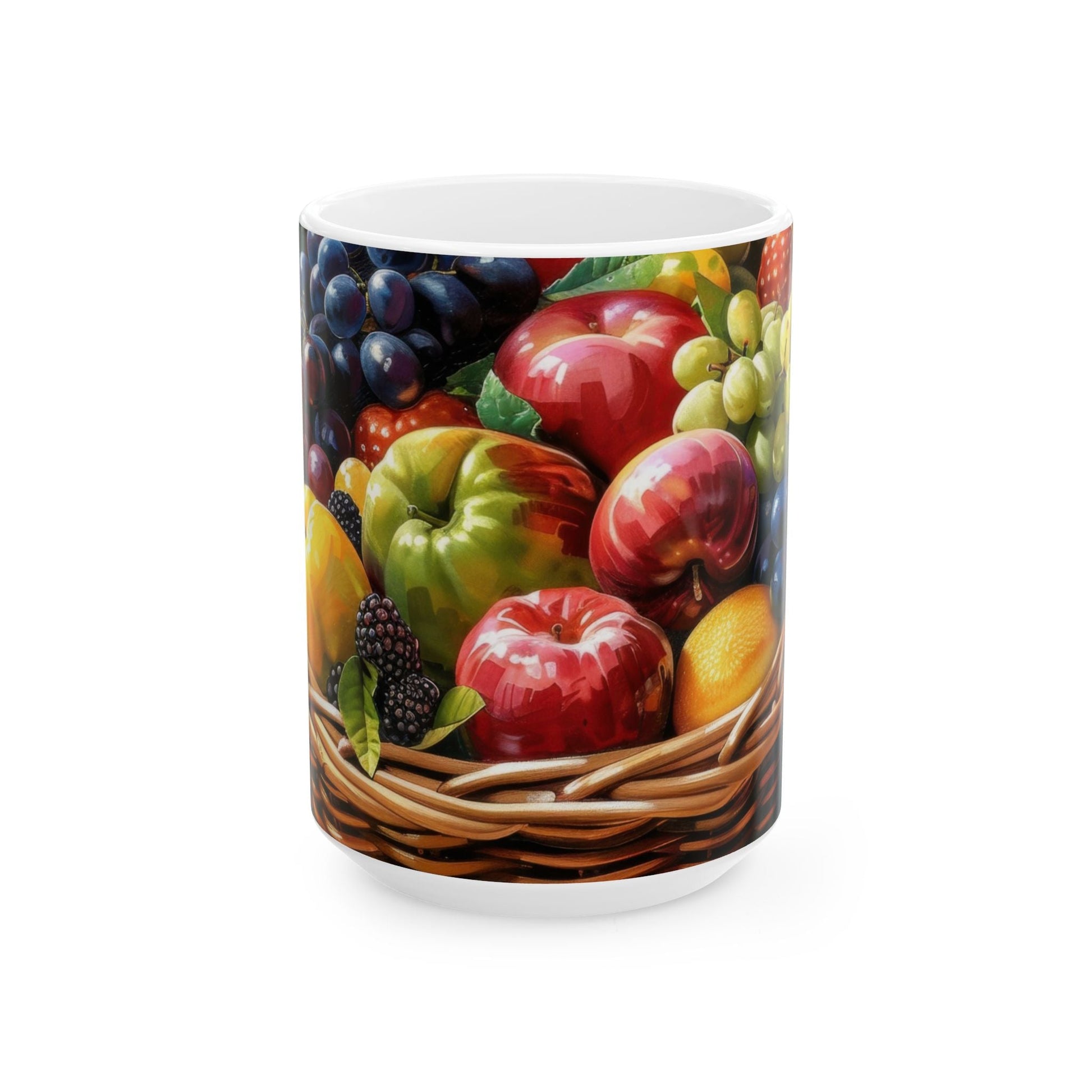 The Harvest Basket — Fruit Still Life Mug - JG Visual Arts