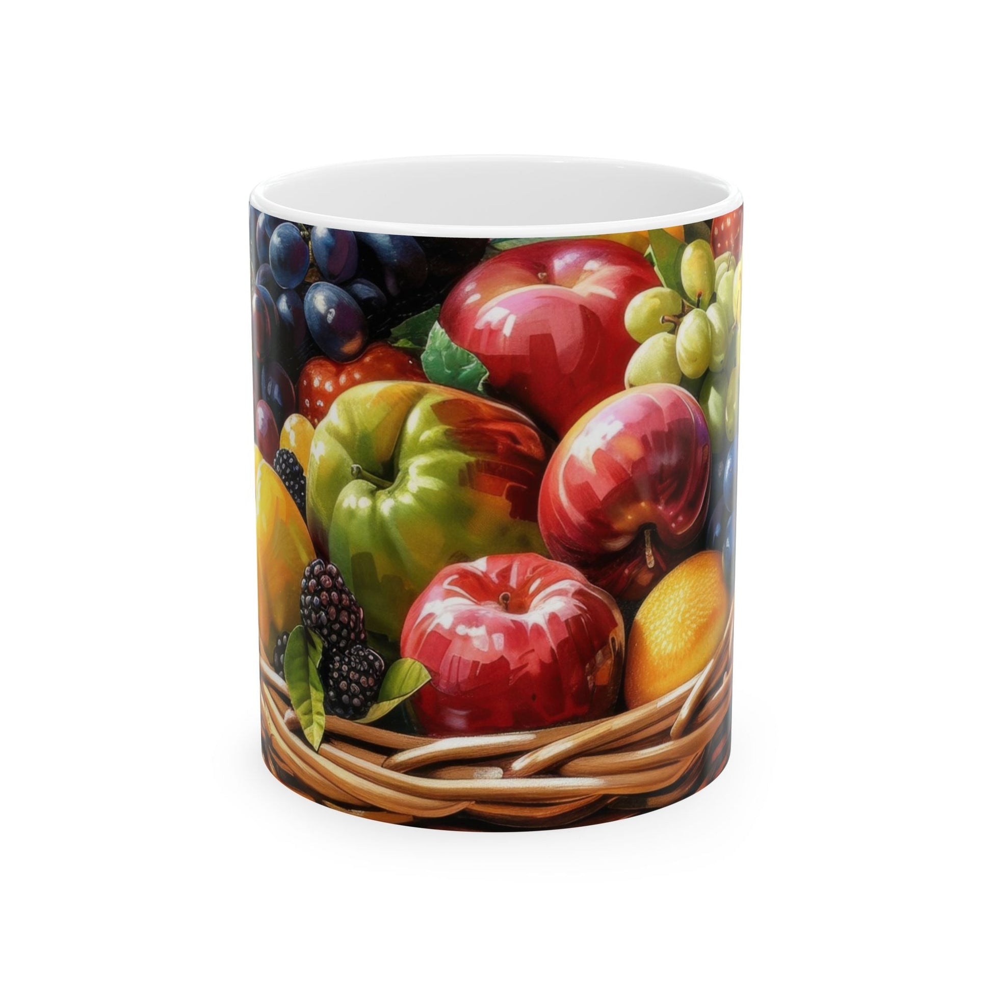 The Harvest Basket — Fruit Still Life Mug - JG Visual Arts