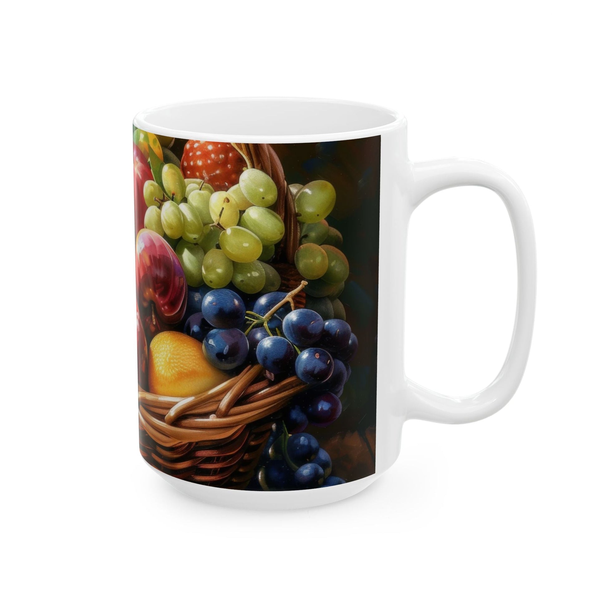 The Harvest Basket — Fruit Still Life Mug - JG Visual Arts