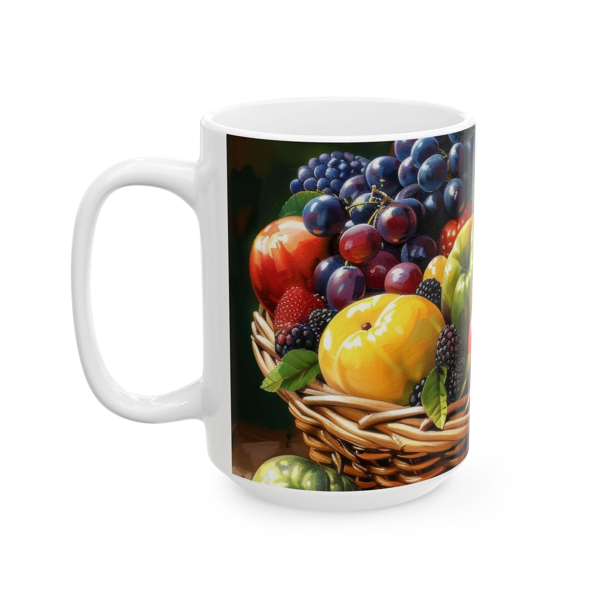 The Harvest Basket — Fruit Still Life Mug - JG Visual Arts