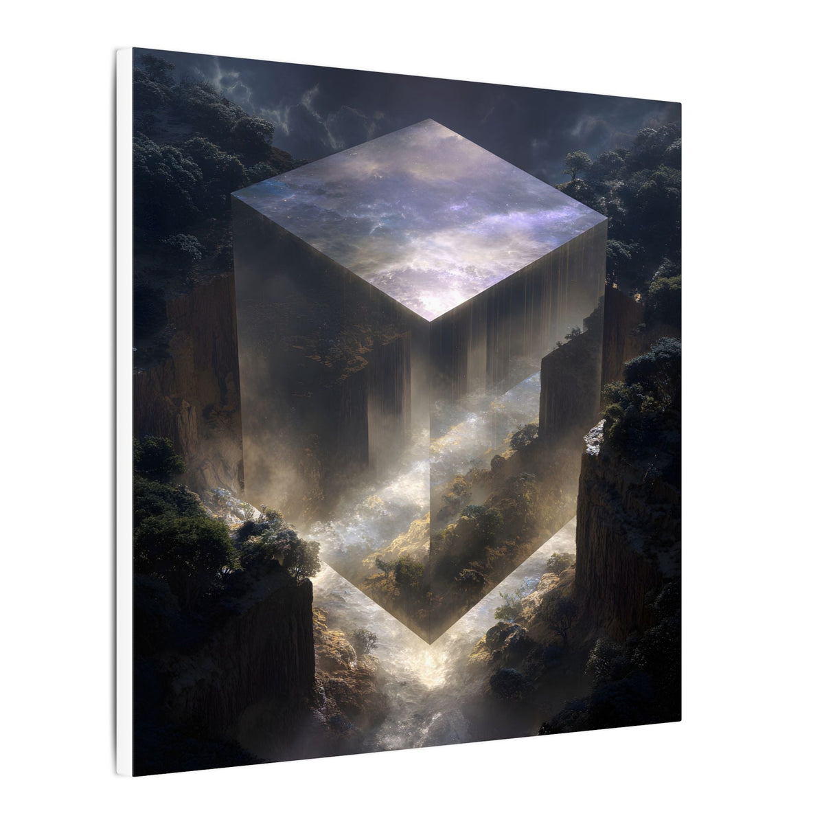 The Mirror Cube — Square Canvas - JG Visual Arts