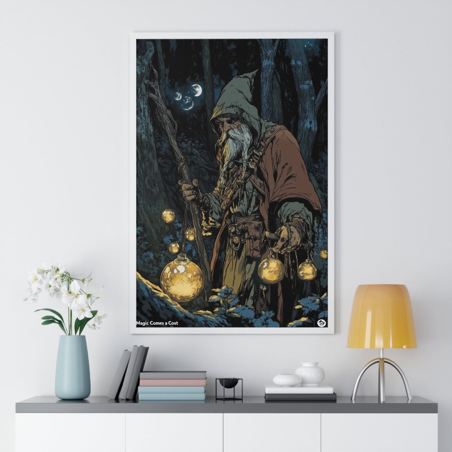 The Orb Keeper — Forest Mage (Framed) - JG Visual Arts