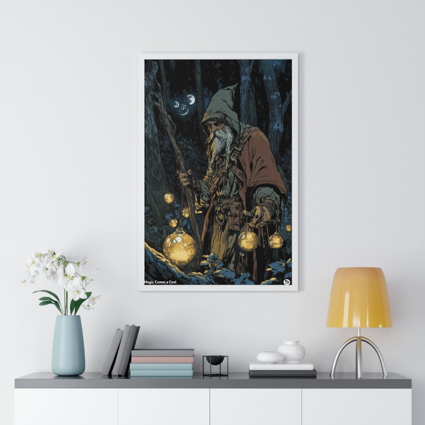 The Orb Keeper — Forest Mage (Framed) - JG Visual Arts