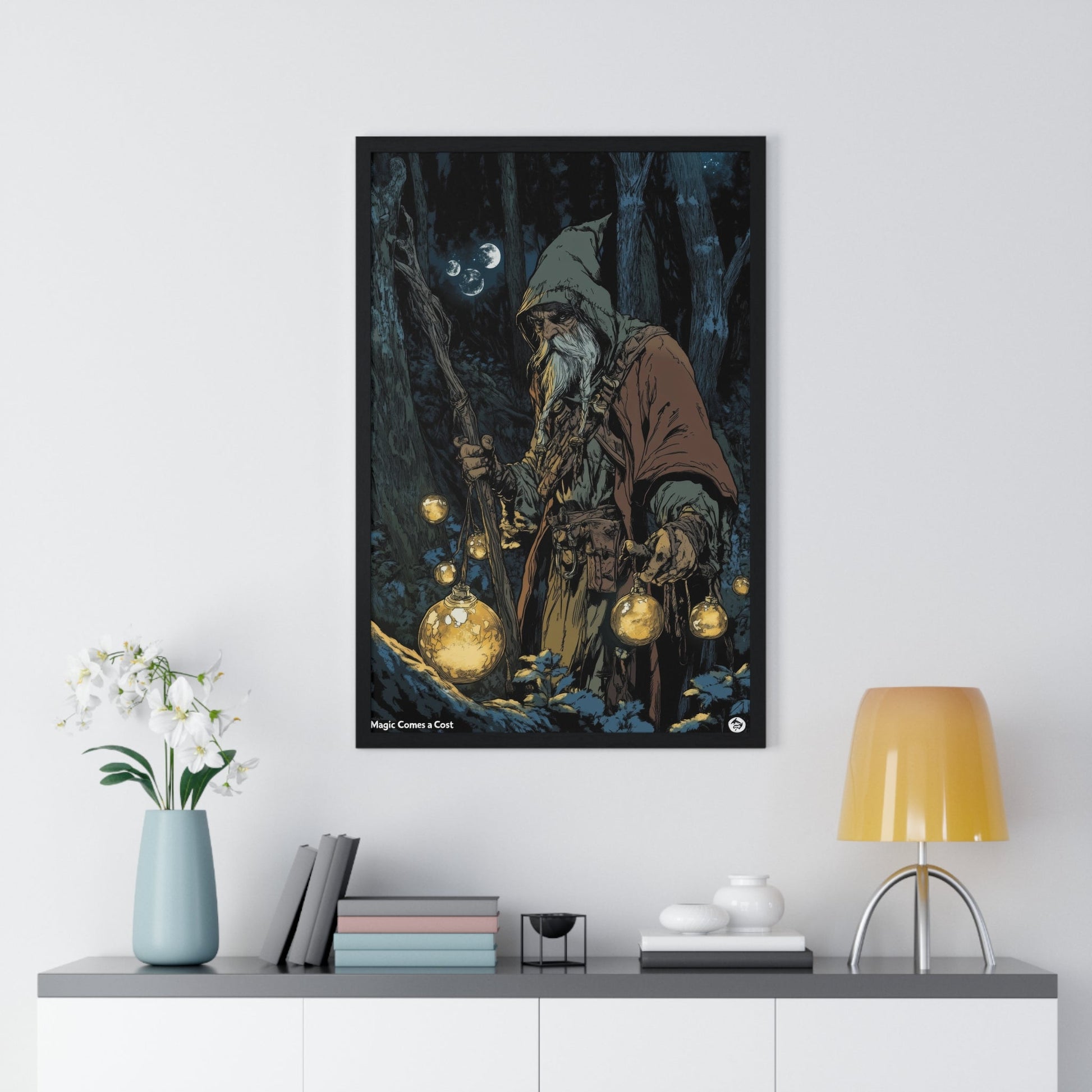 The Orb Keeper — Forest Mage (Framed) - JG Visual Arts