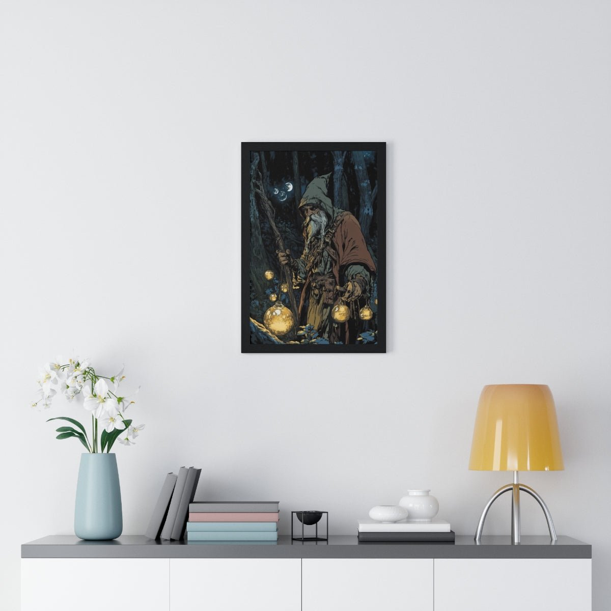 The Orb Keeper — Forest Mage (Framed) - JG Visual Arts