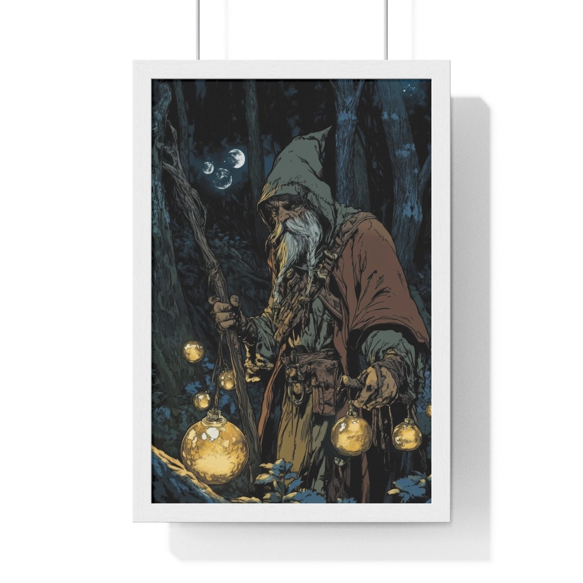 The Orb Keeper — Forest Mage (Framed) - JG Visual Arts