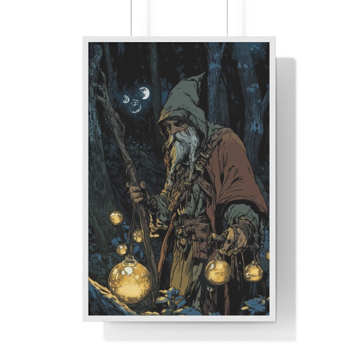 The Orb Keeper — Forest Mage (Framed) - JG Visual Arts