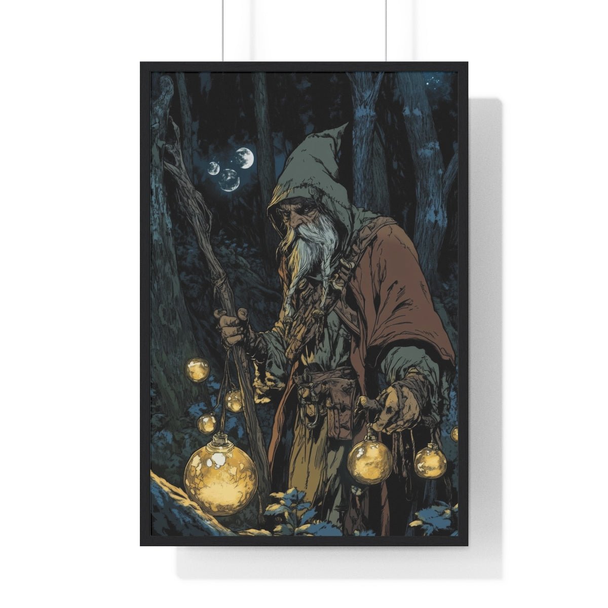 The Orb Keeper — Forest Mage (Framed) - JG Visual Arts