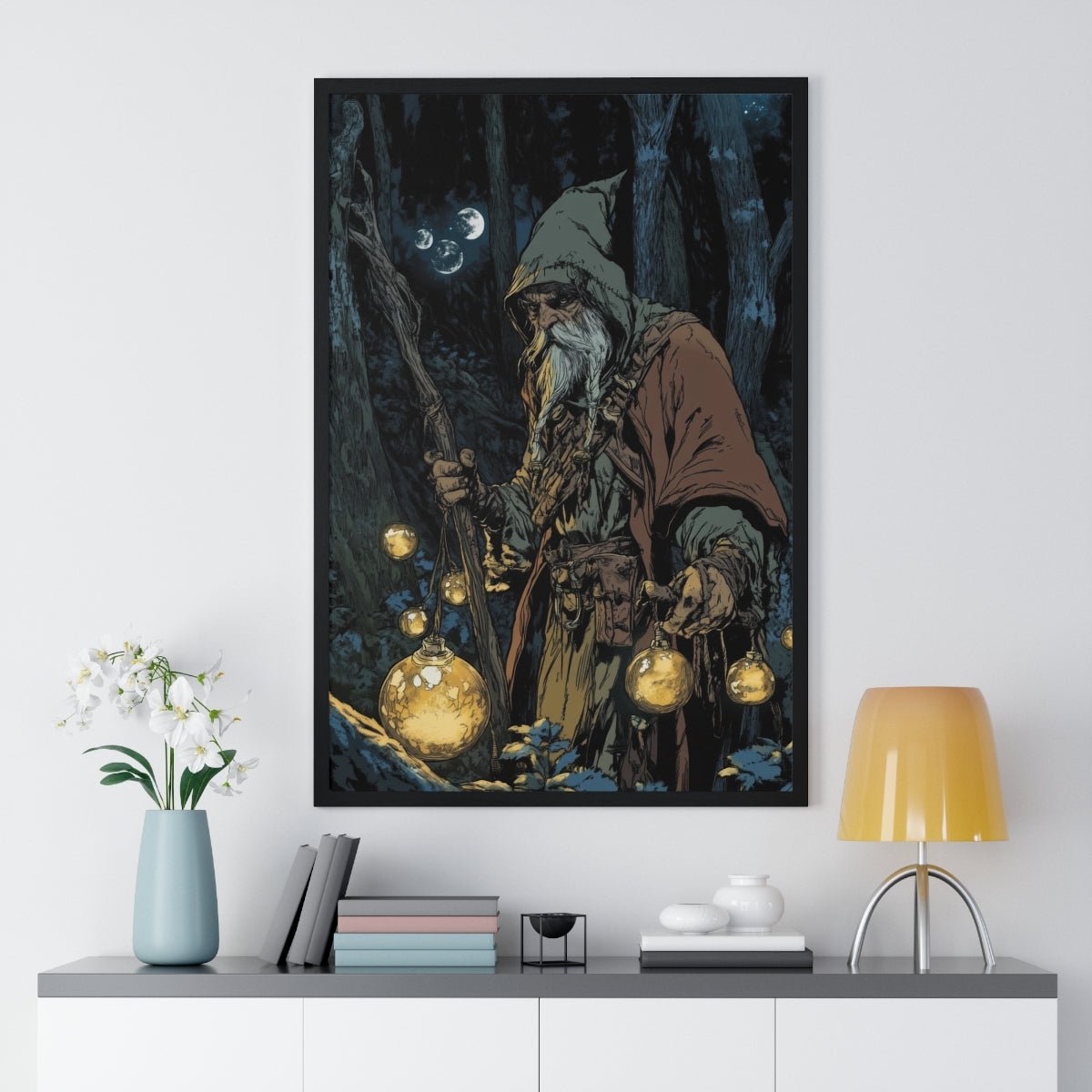 The Orb Keeper — Forest Mage (Framed) - JG Visual Arts