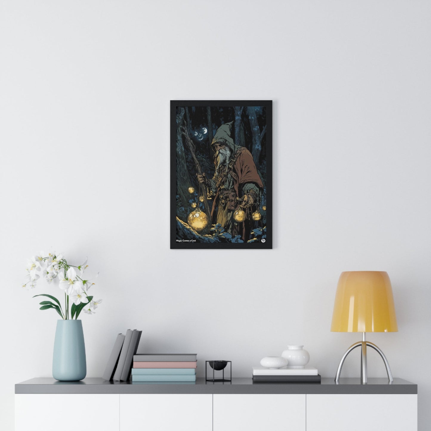 The Orb Keeper — Forest Mage (Framed) - JG Visual Arts